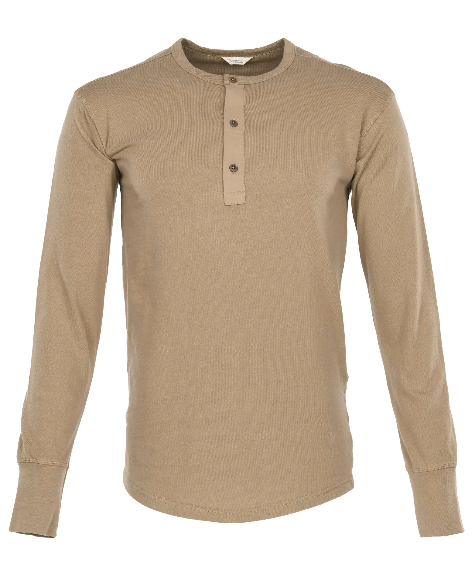 1927 Henley Shirt long sleeve, Mojave beige - Pike Brothers