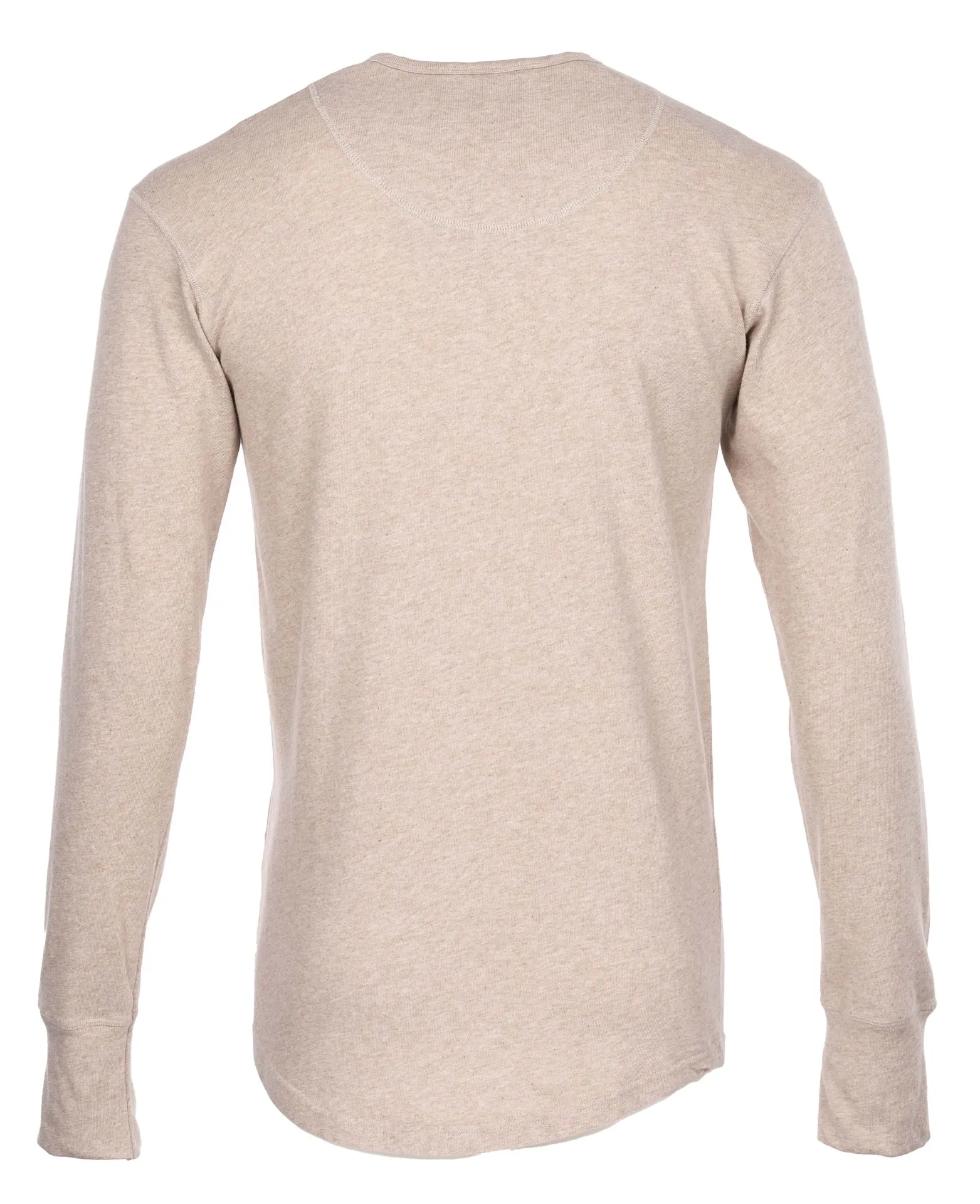 1927 Henley Shirt Long Sleeve, Oatmeal - Pike Brothers