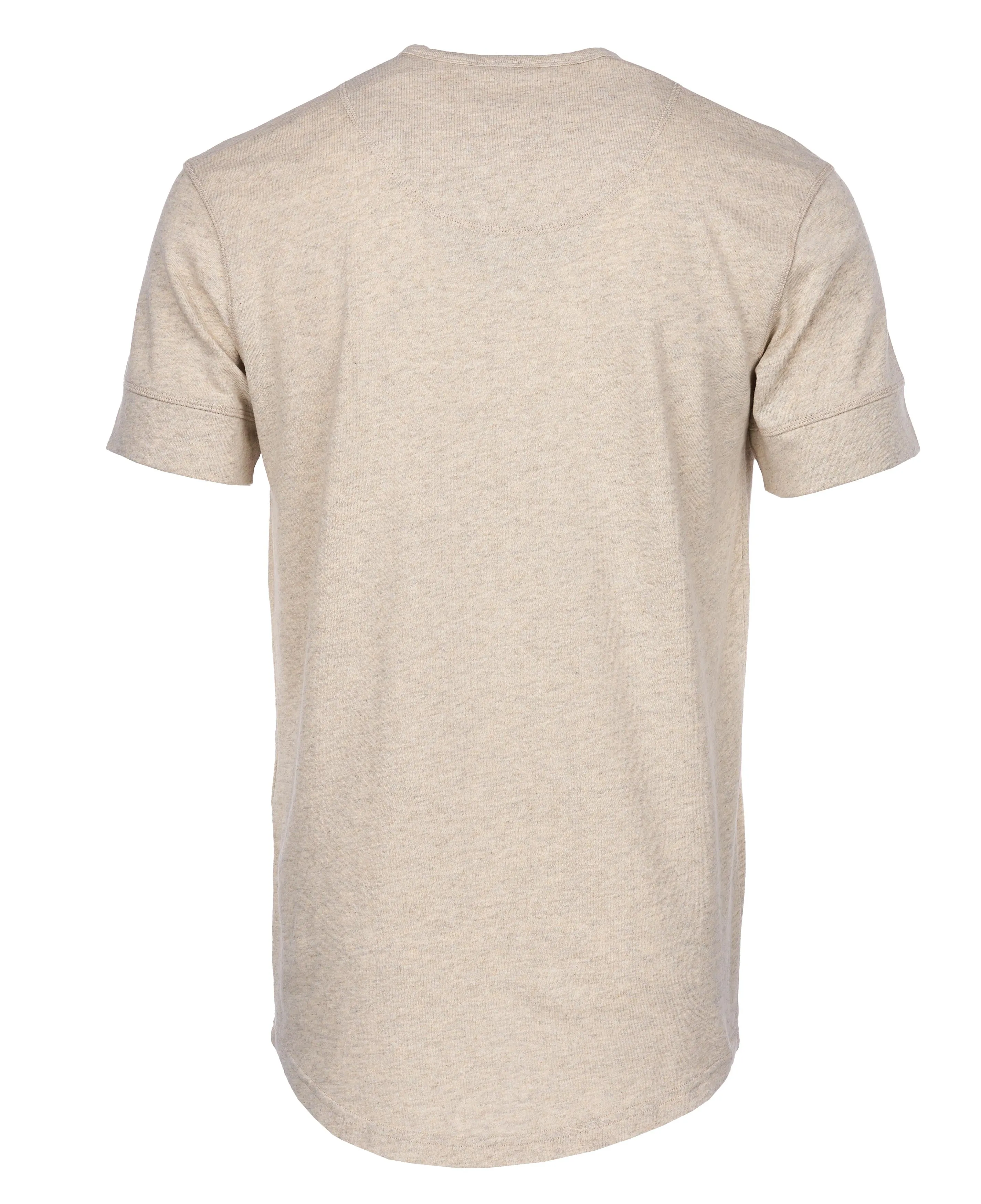 1927 Henley Shirt Short Sleeve, Ecru Melange - Pike Brothers