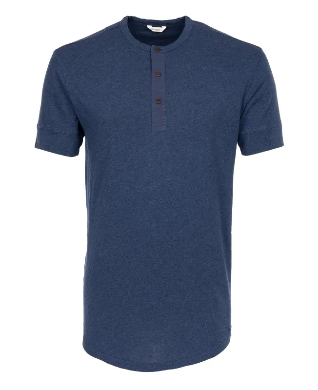 1927 Henley Shirt Short Sleeve, Indigo Blue - Pike Brothers