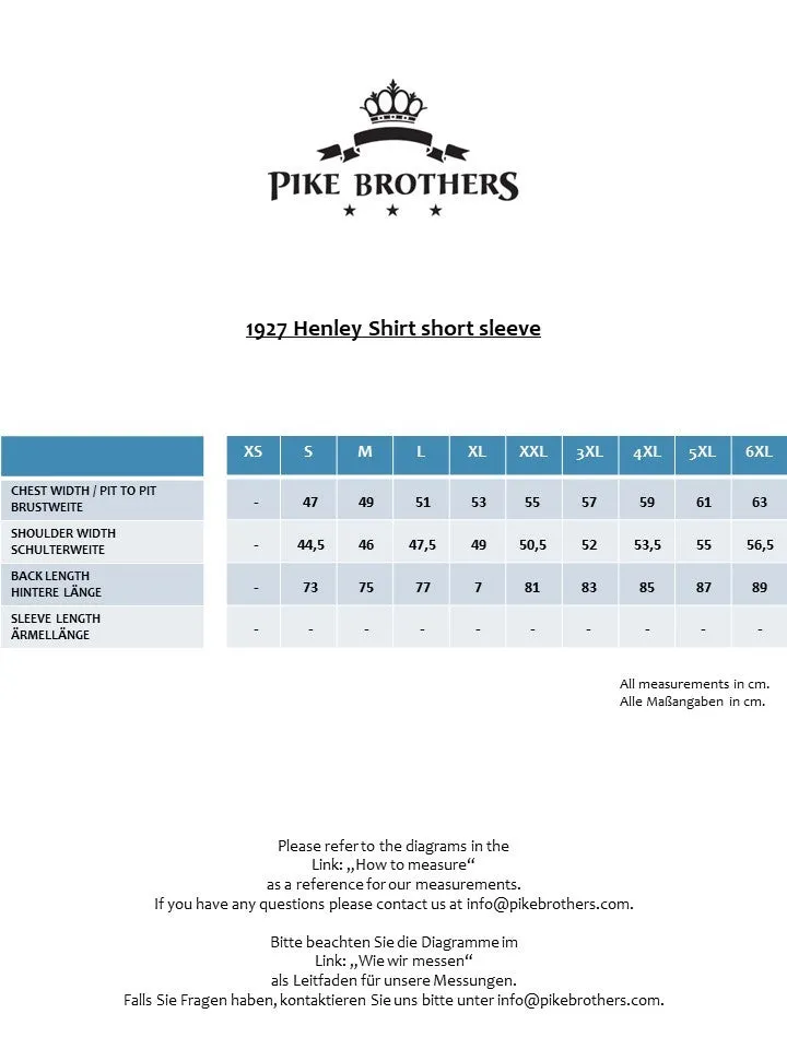 1927 Henley Shirt short sleeve, Mojave blue - Pike Brothers