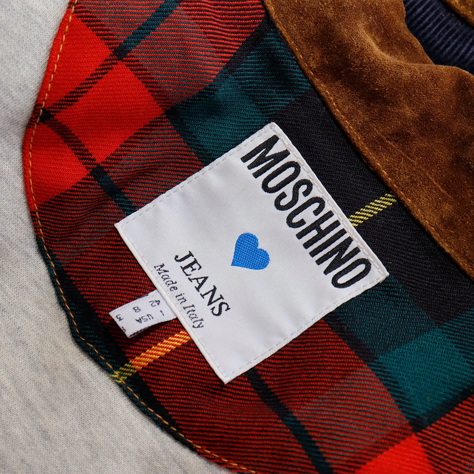 1990s Franco Moschino Patch & Work Vintage Plaid Jacket