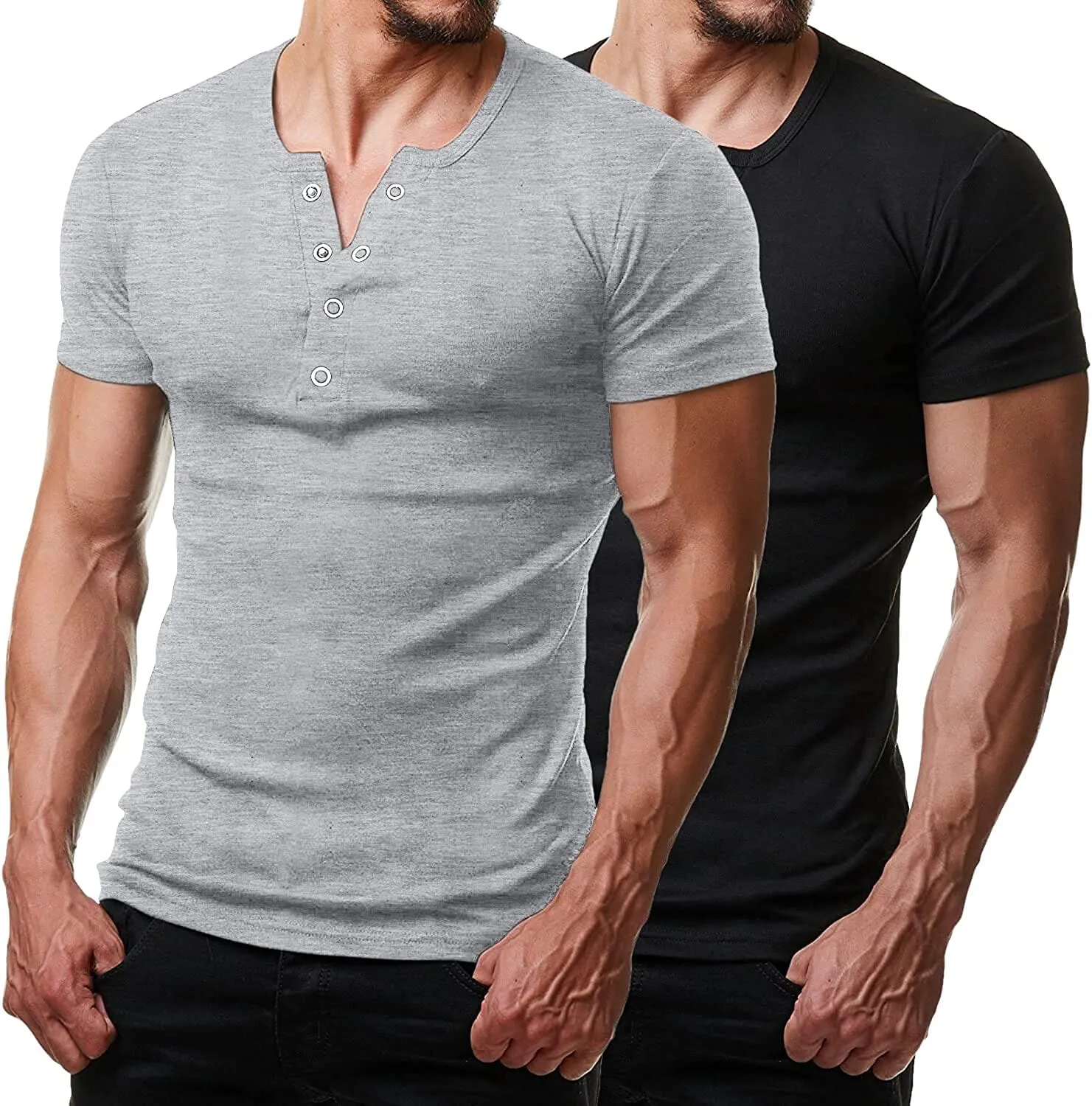 2 Pack Short Sleeve Workout Gym T-Shirt (US Only)