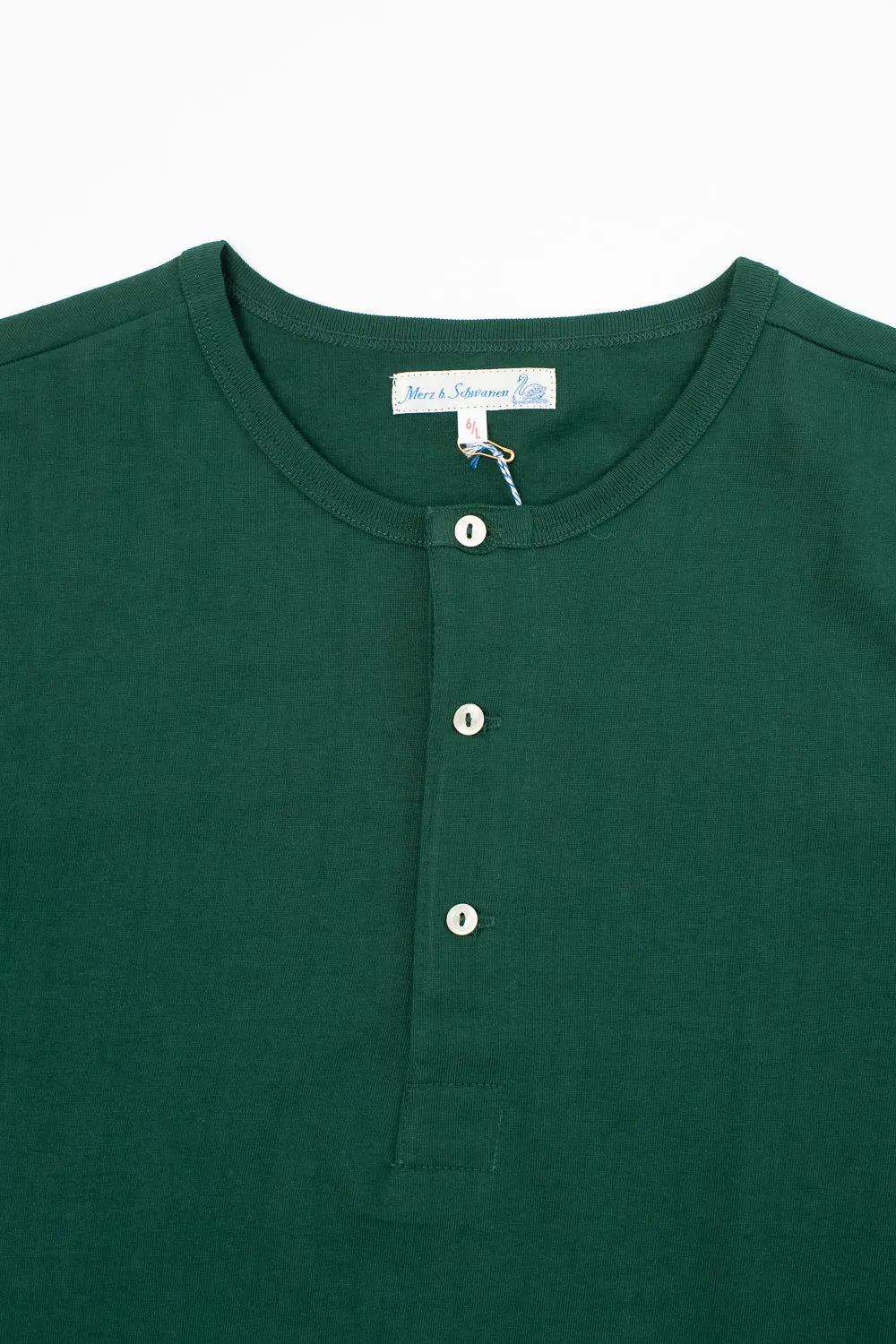 207.412 - 8.6oz Loopwheeled Henley Classic Fit - Classic Green