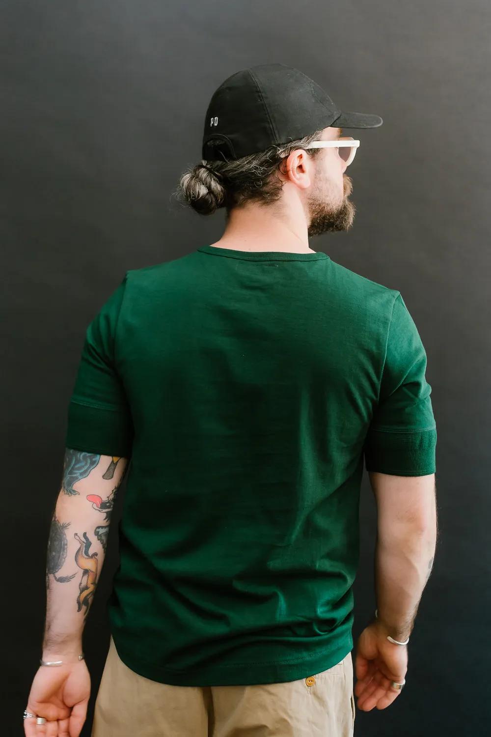 207.412 - 8.6oz Loopwheeled Henley Classic Fit - Classic Green