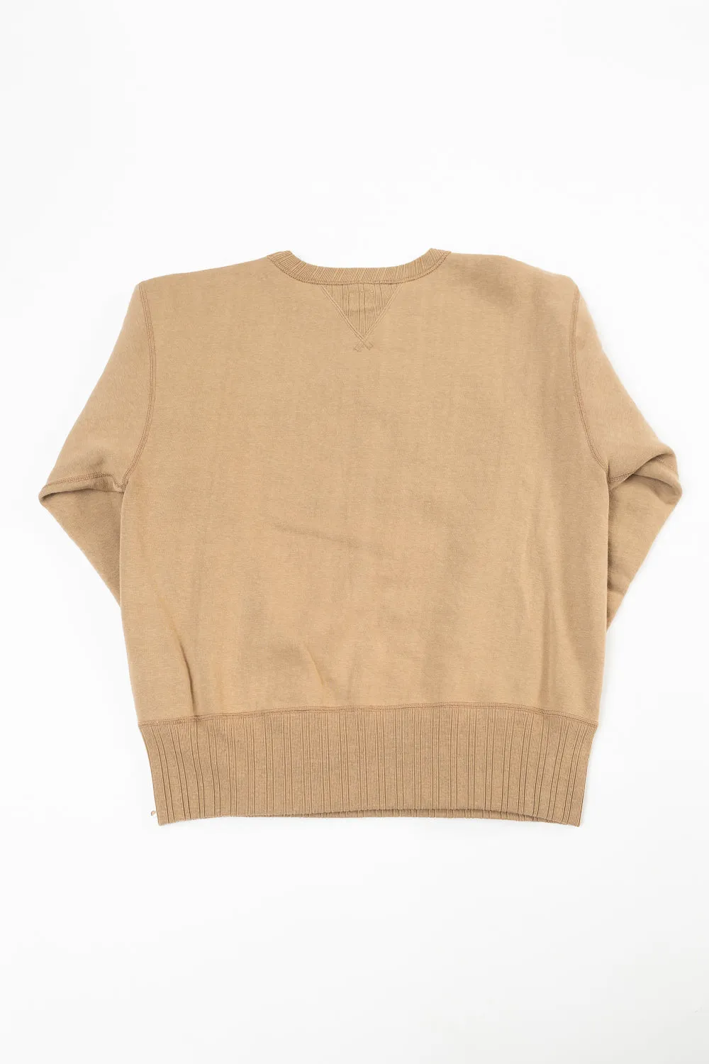 3741SP - Double V Set In Sleeve Crewneck Mother Cotton - Beige