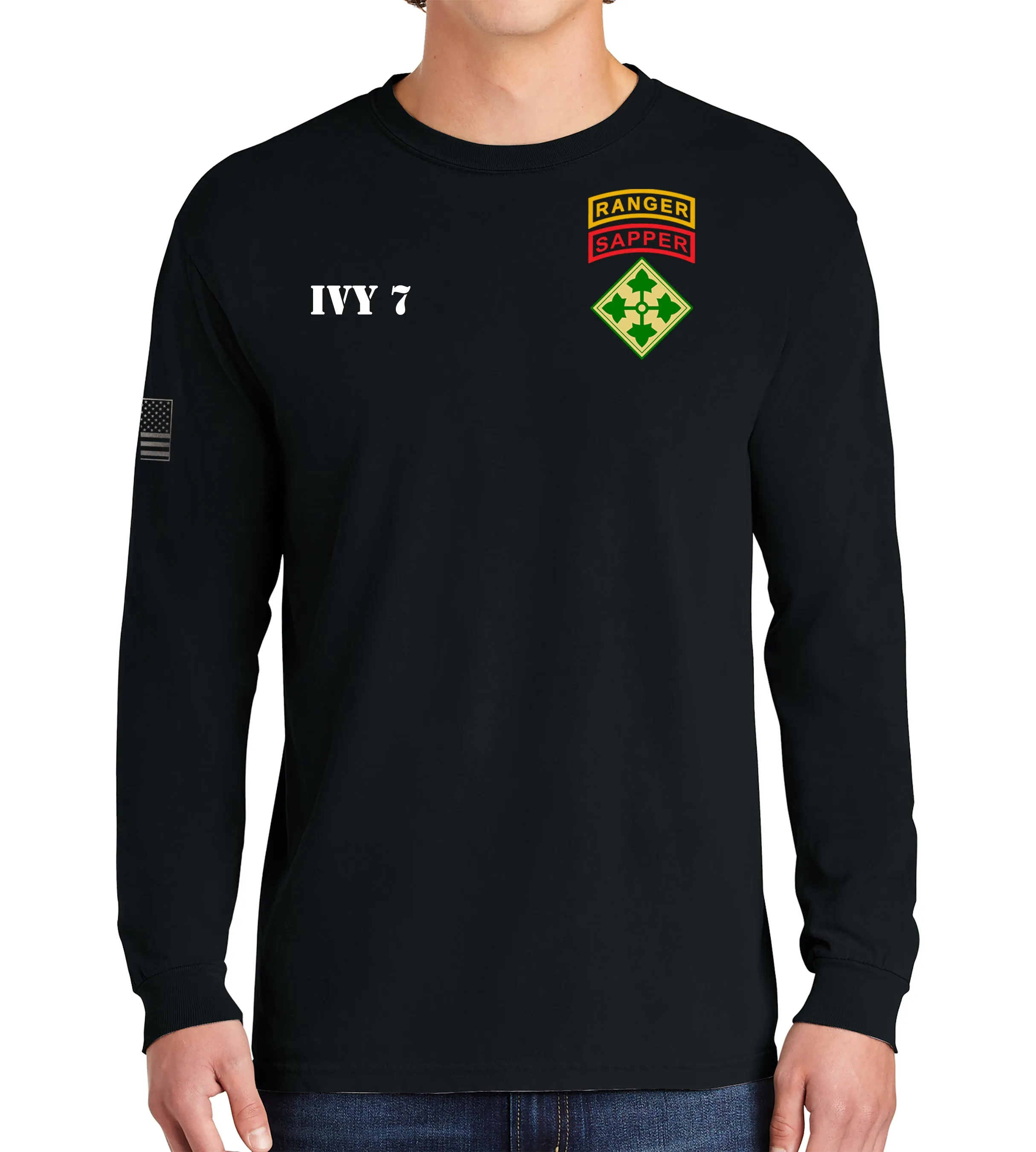 4 ID Long Sleeve 50-50 Blend T-Shirt. This shirt IS approved for PT