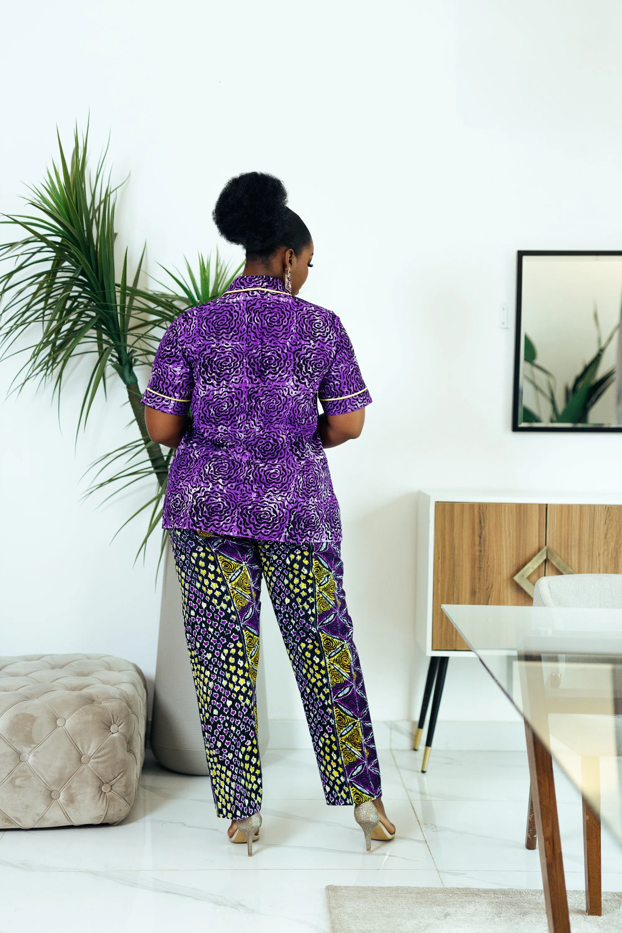 ABENI AFRICAN PRINT PANTS SET