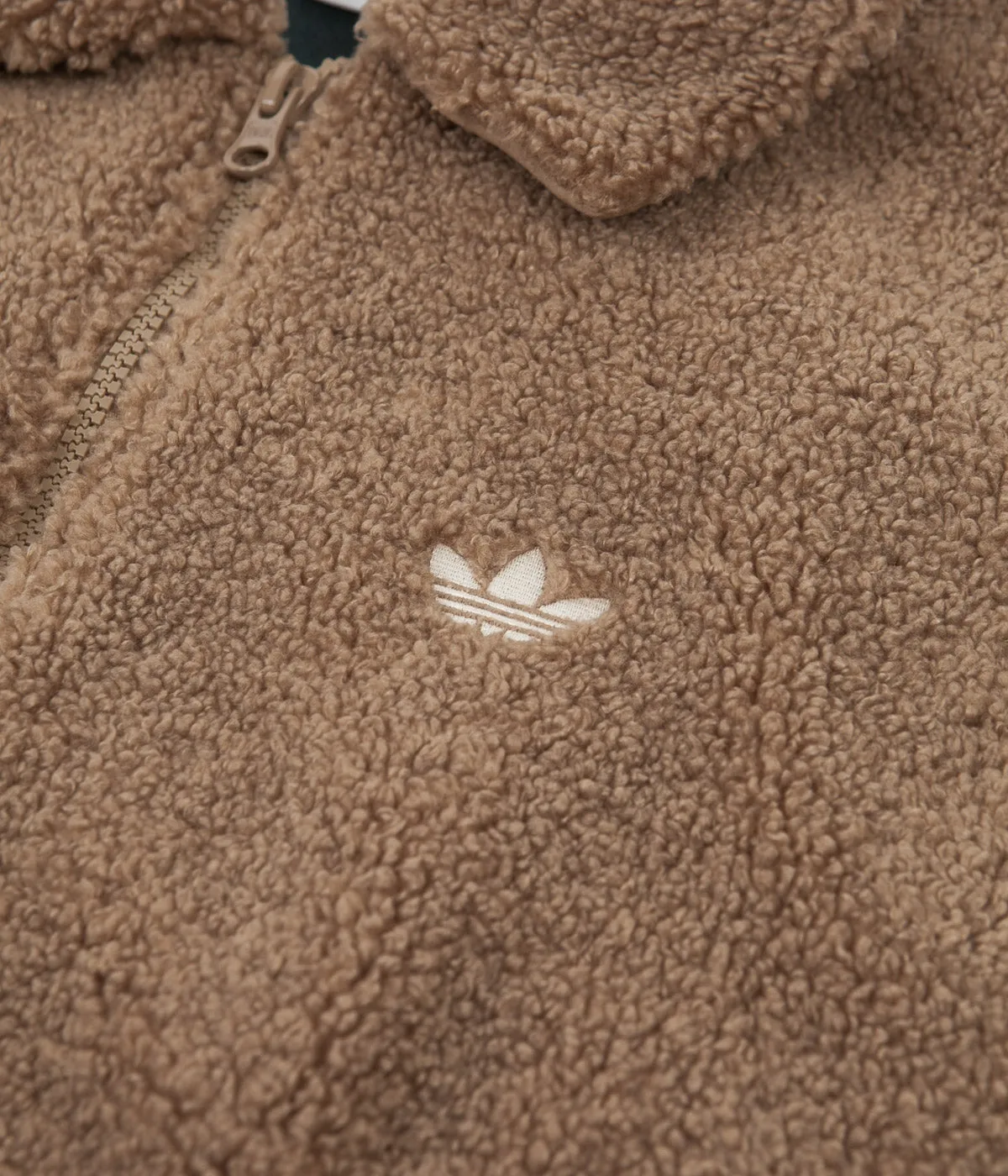 Adidas Fleece Track Jacket - Cardboard / Mineral Green / Alumina