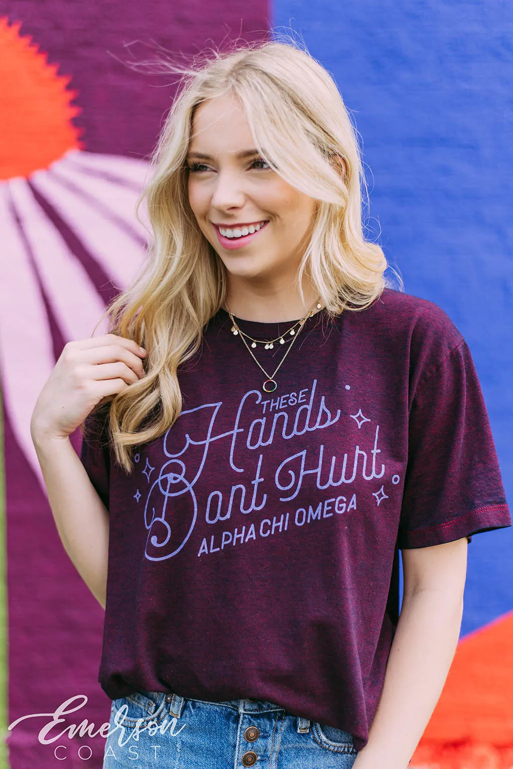 Alpha Chi Omega Acid Wash Philanthropy Tee