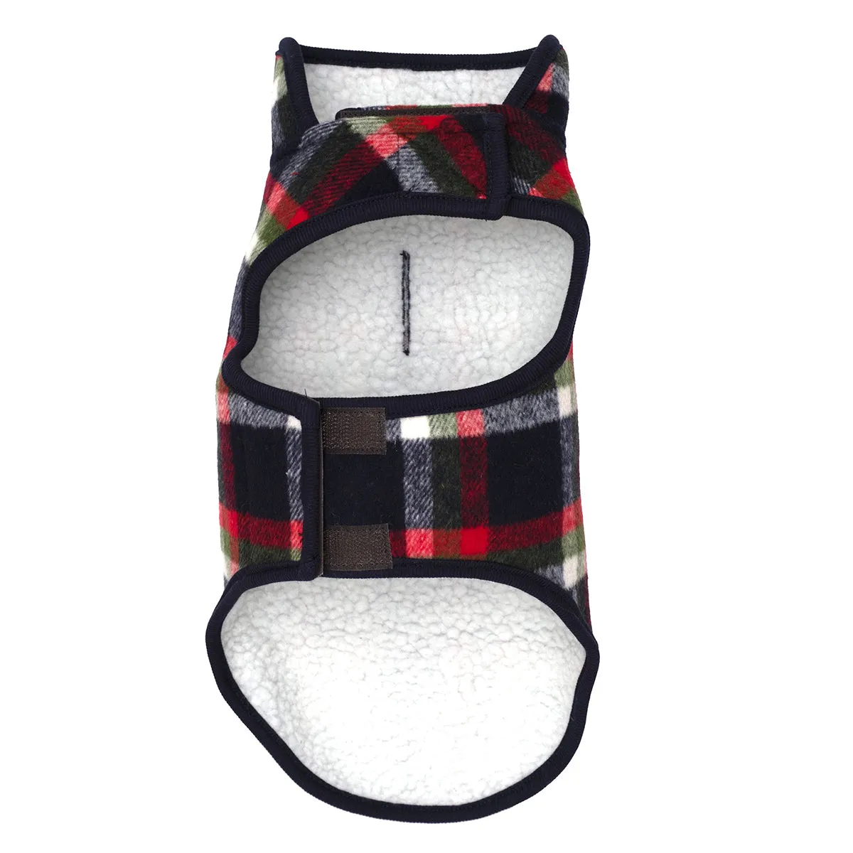 Alpine Plaid Dog Jacket Navy/Red/Olive