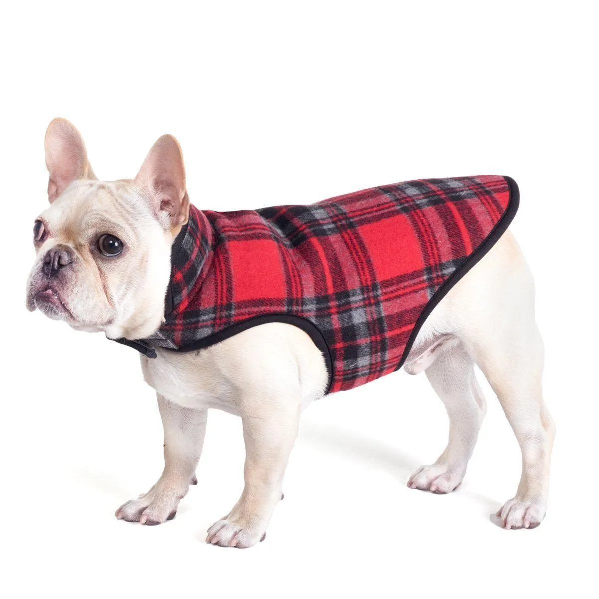 Alpine Plaid Dog Jacket Red/Black