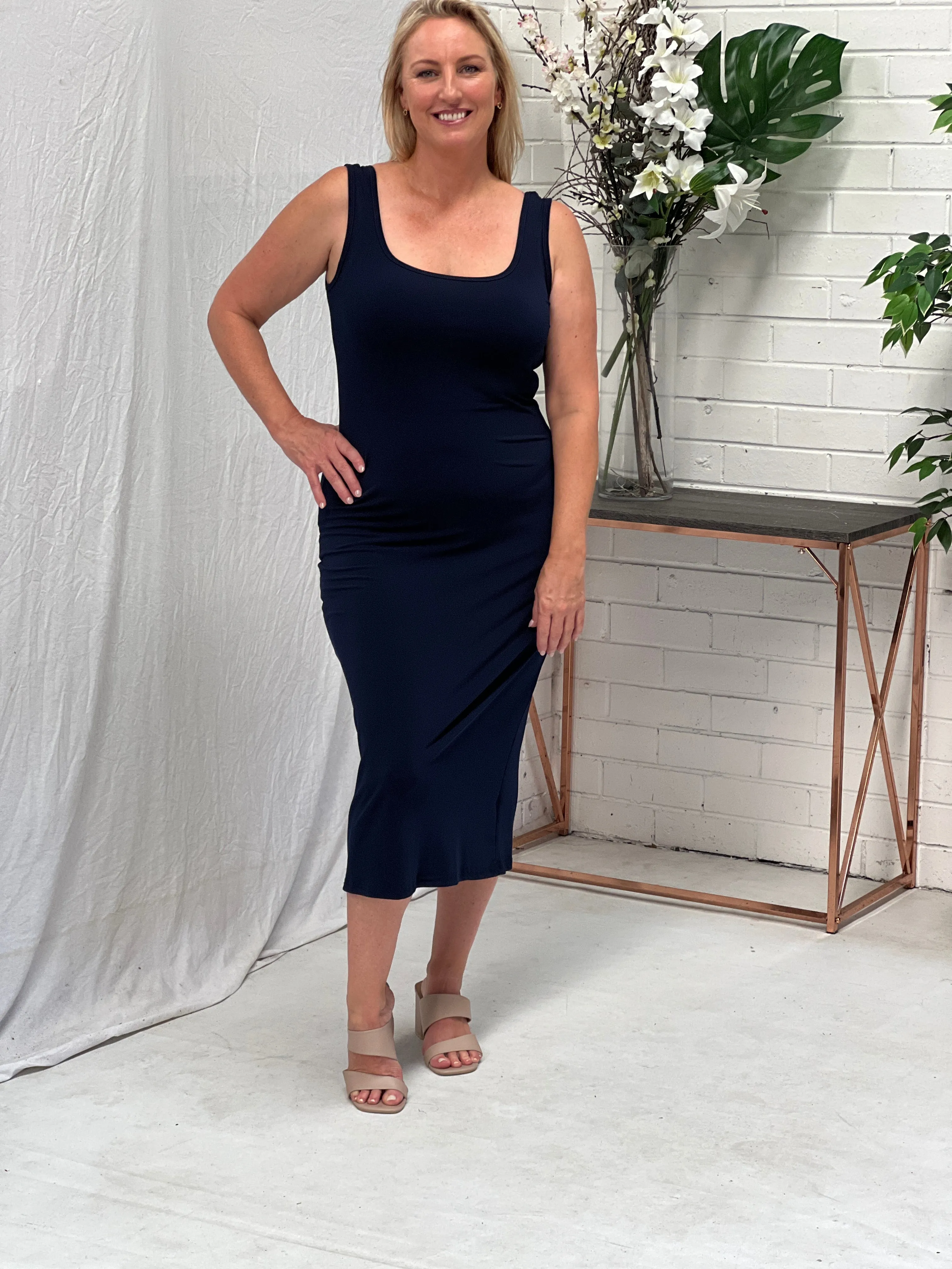 Amaya Navy Jersey Dress