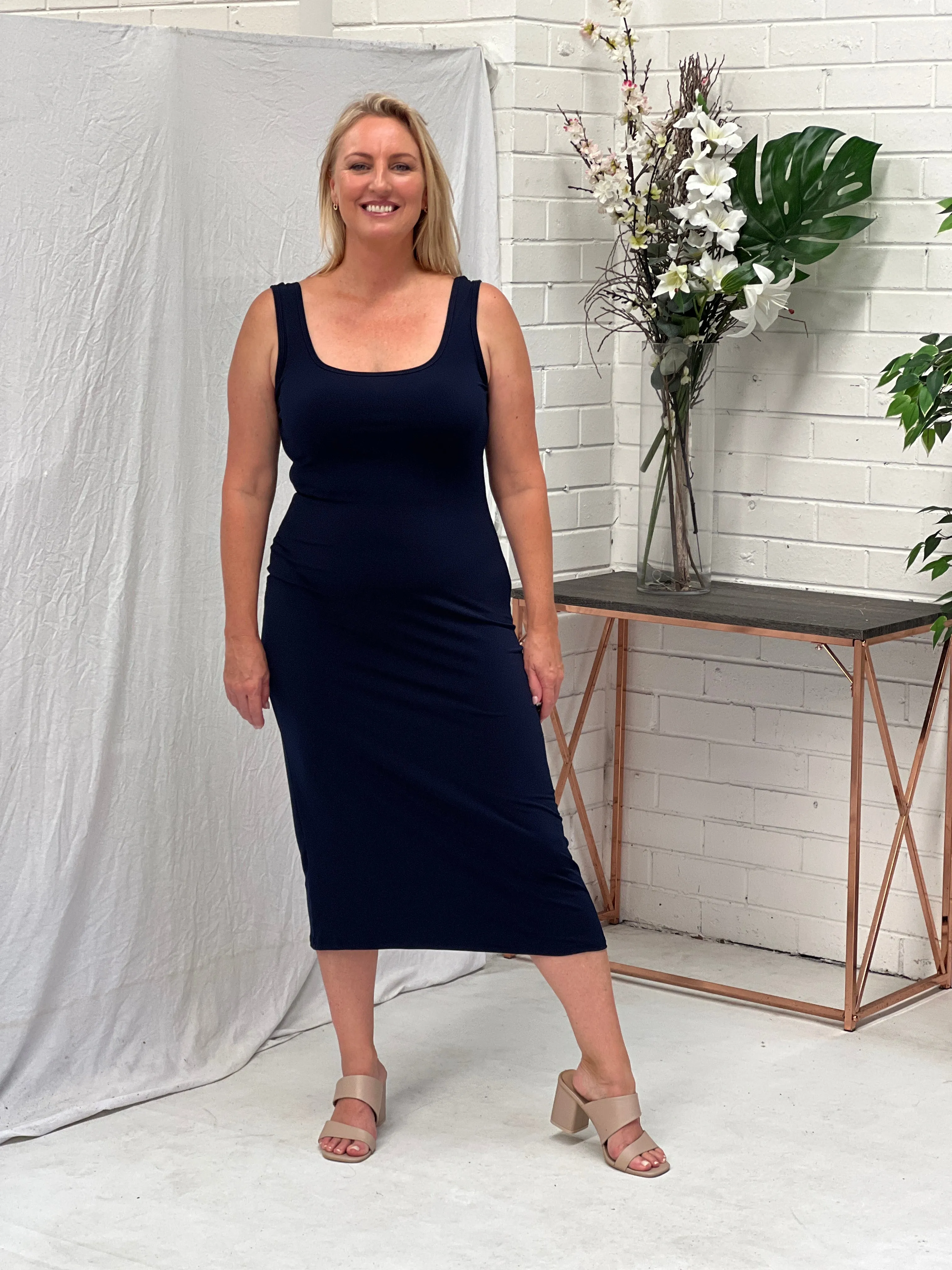 Amaya Navy Jersey Dress