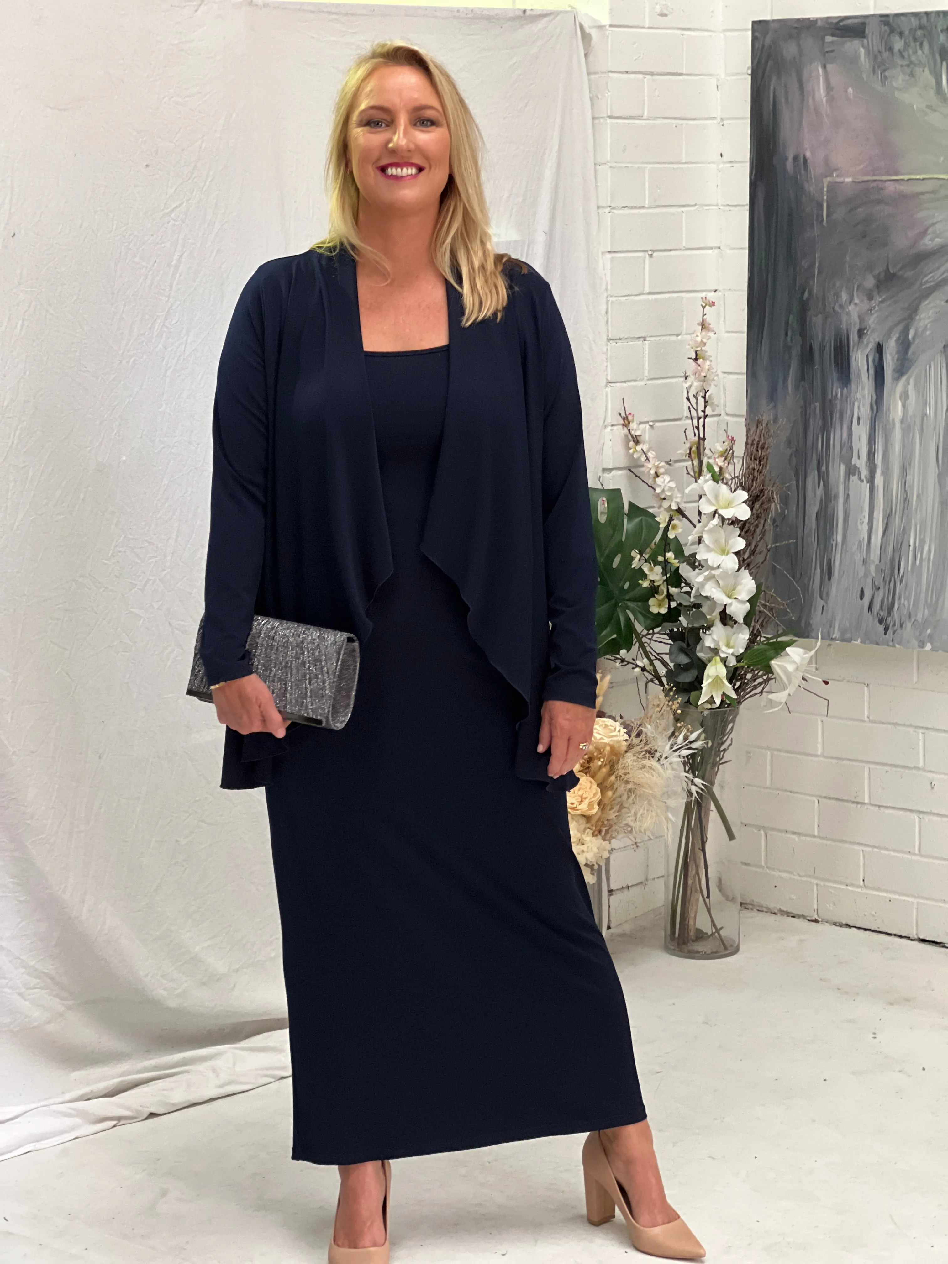 Amaya Navy Jersey Dress