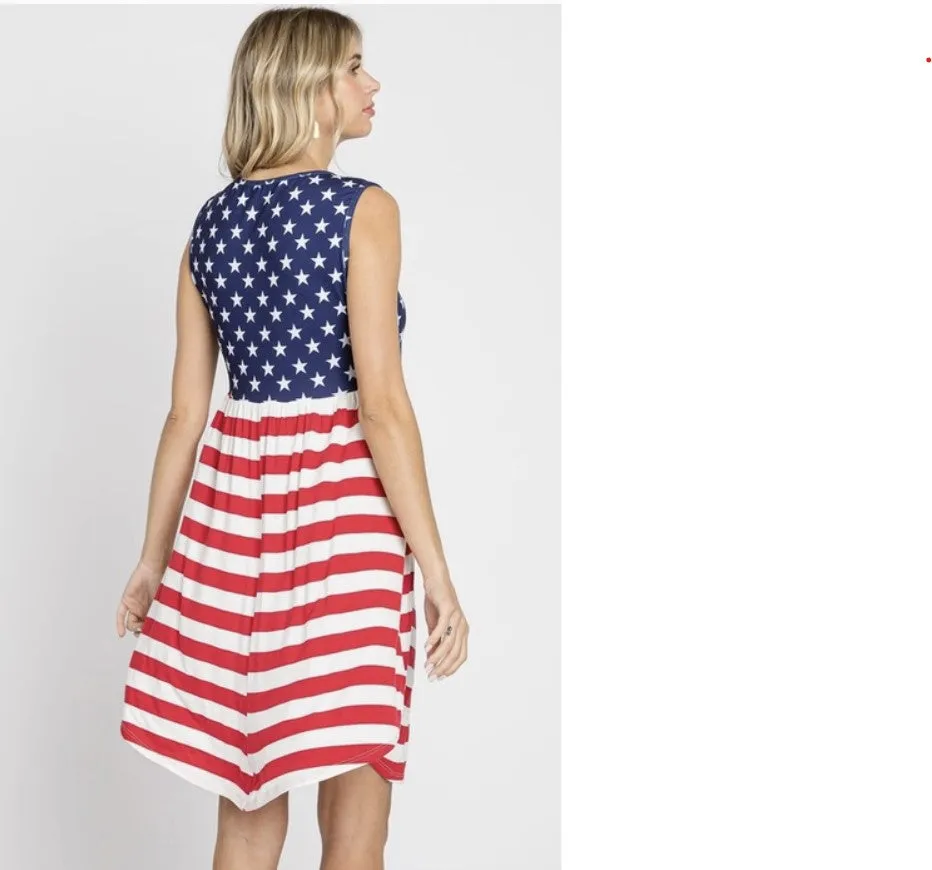 American Flag Tank Dress - #7132-7135