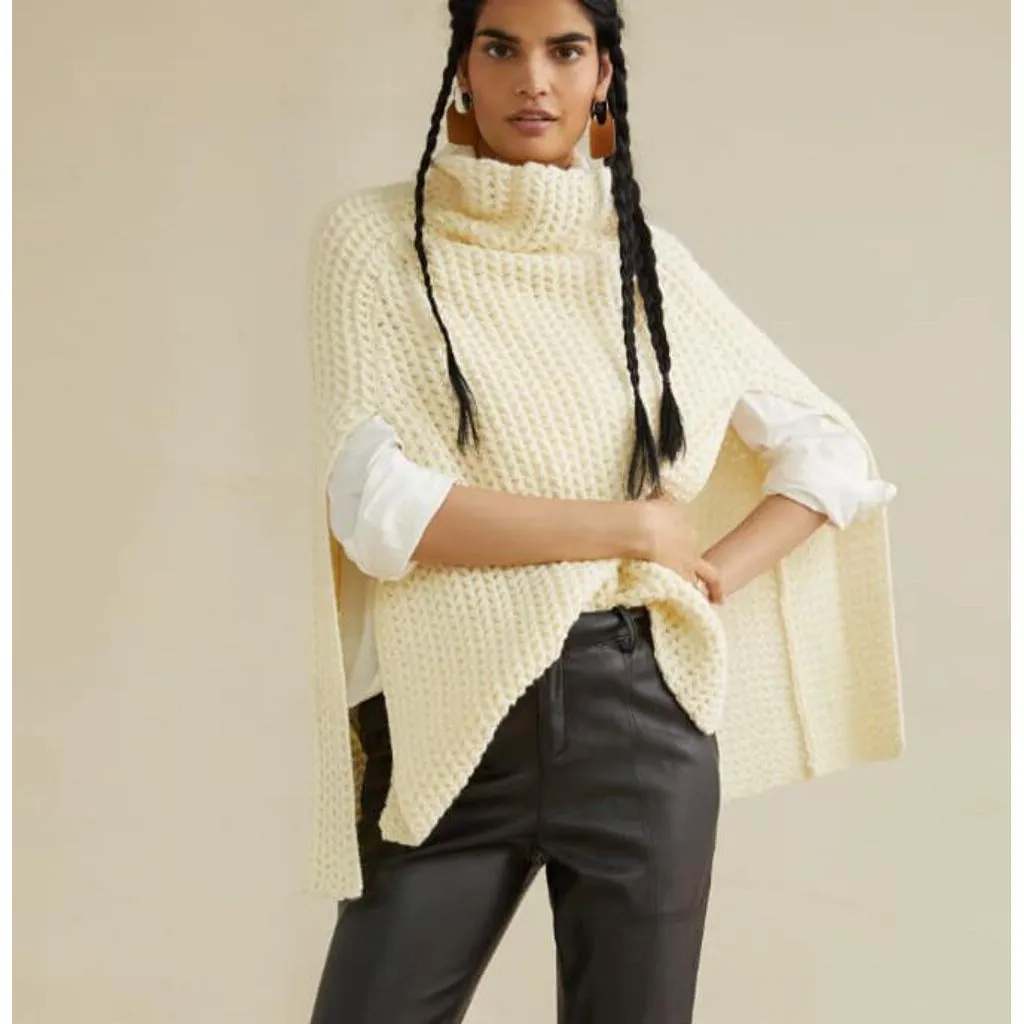 Anthropologie Bell Sleeve Knit Poncho - OS