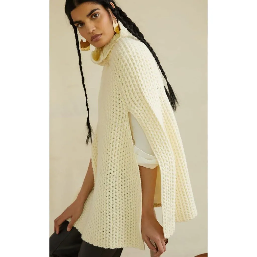 Anthropologie Bell Sleeve Knit Poncho - OS