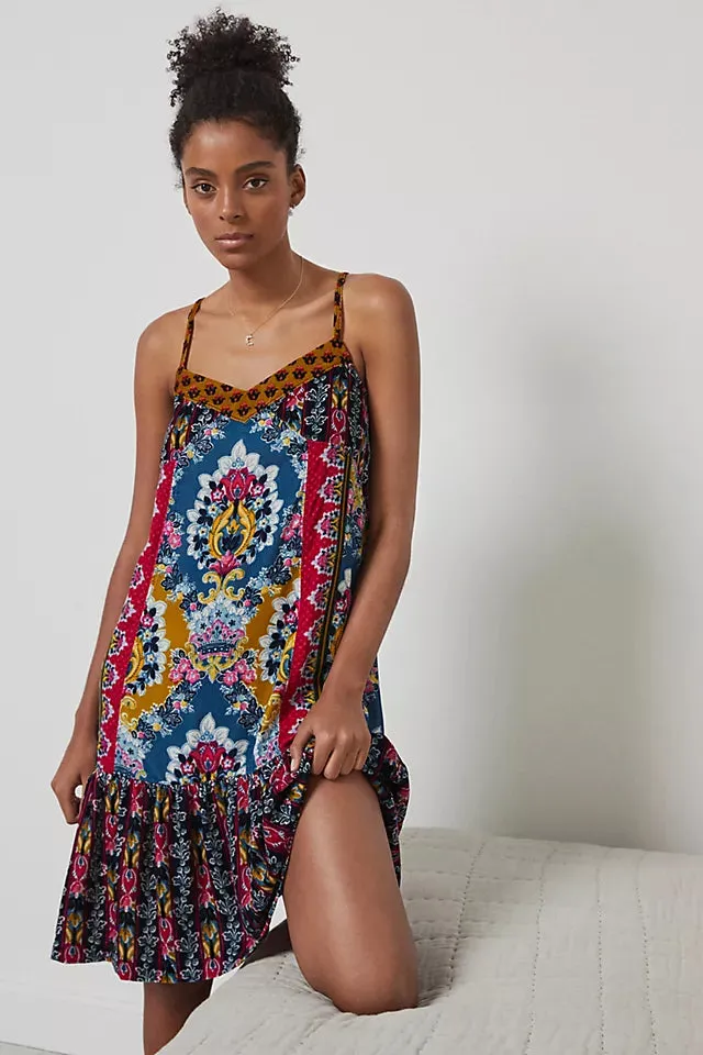 ANTHROPOLOGIE ZADIE VELVET SLIP DRESS - M