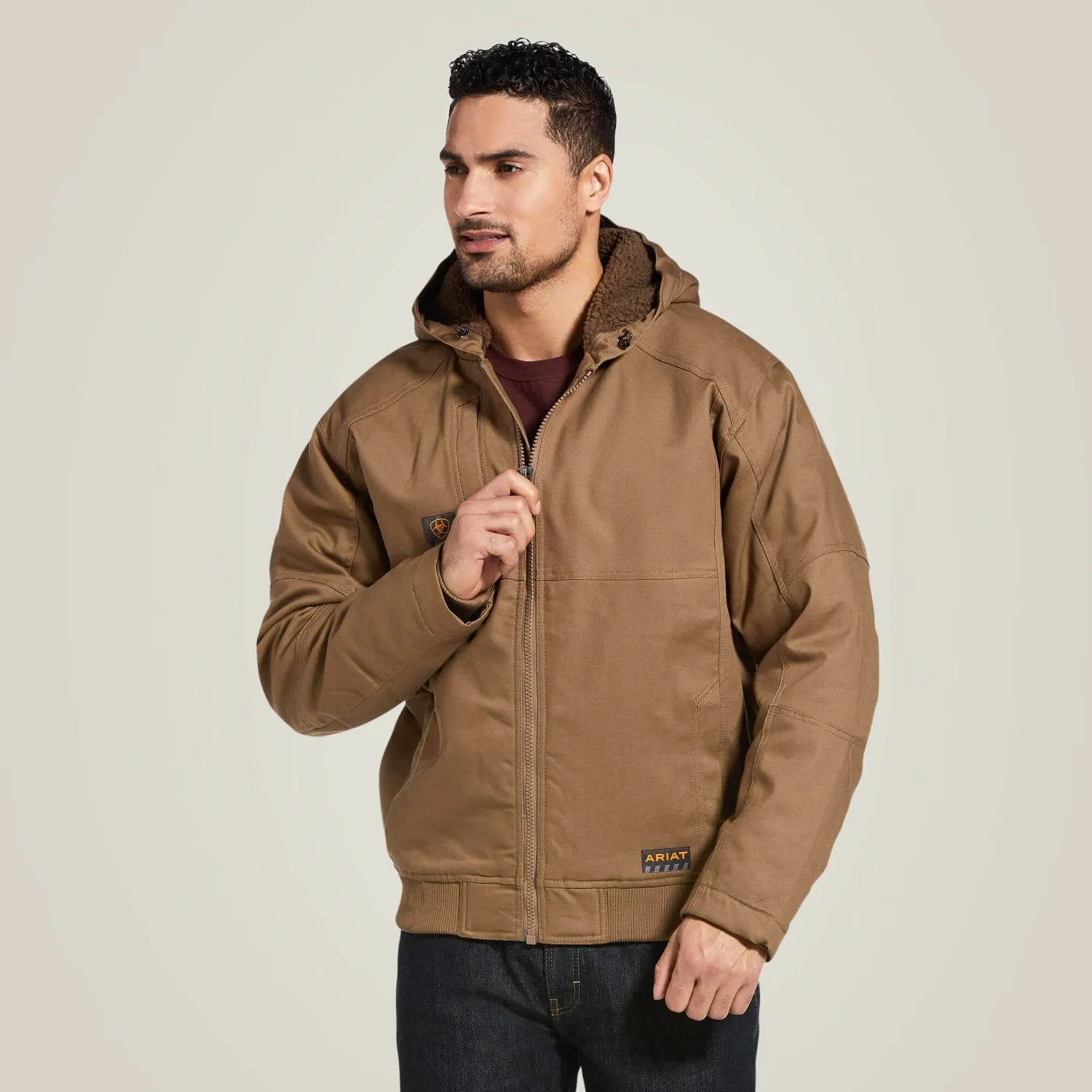 Ariat Men's DuraCanvas Sherpa Lined Hooded Jacket