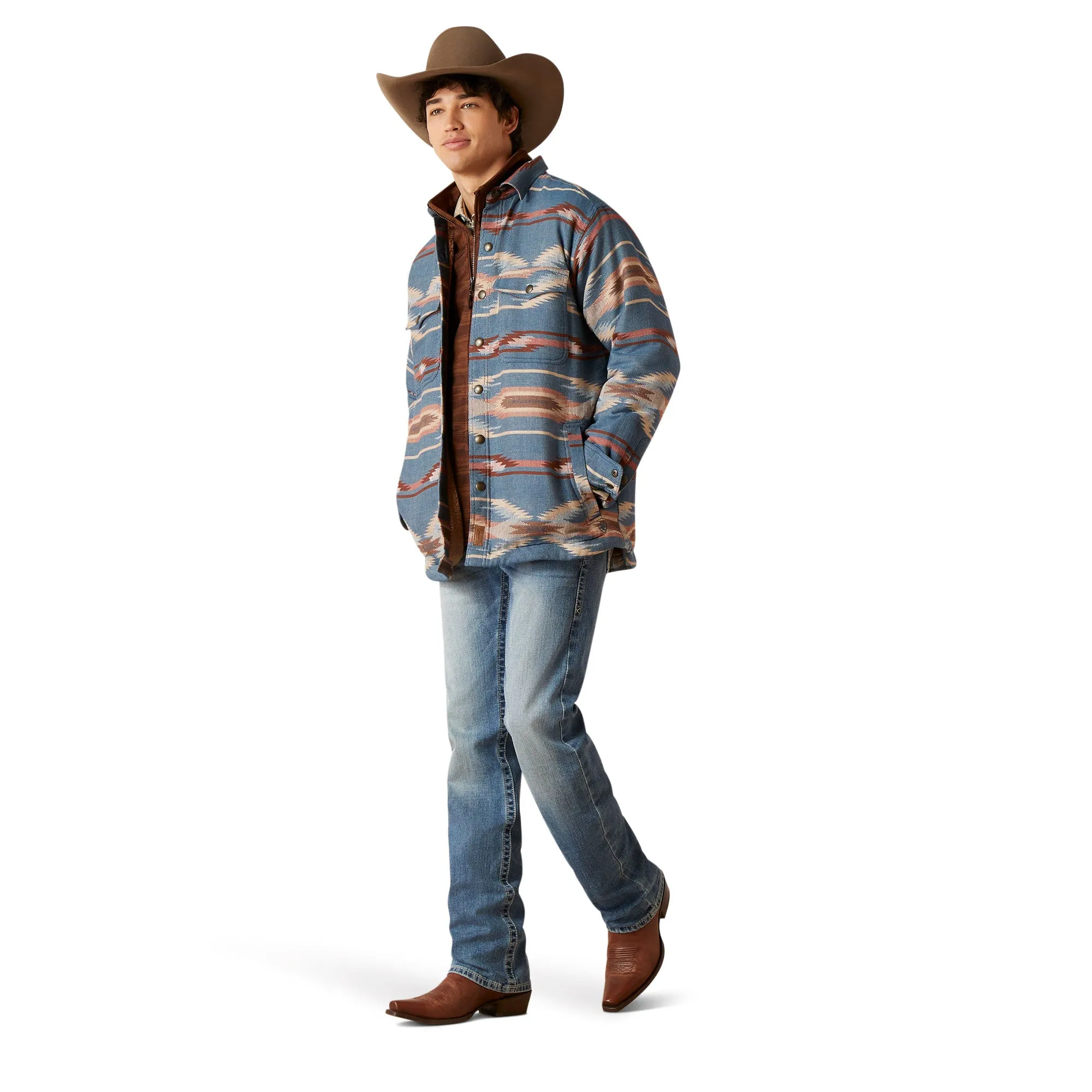 Ariat Men's Retro Chimayo Aztec Sailor Blue Shirt jacket 10046025