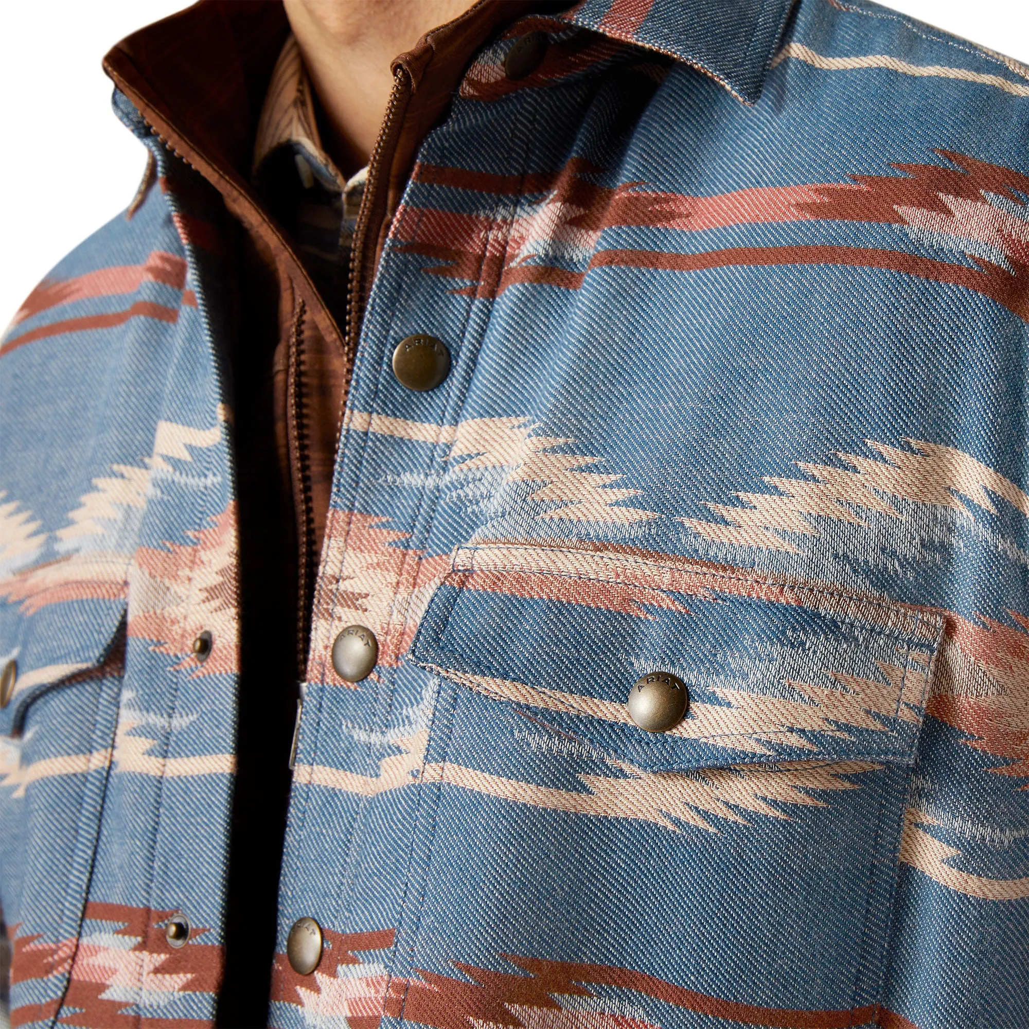 Ariat Men's Retro Chimayo Aztec Sailor Blue Shirt jacket 10046025