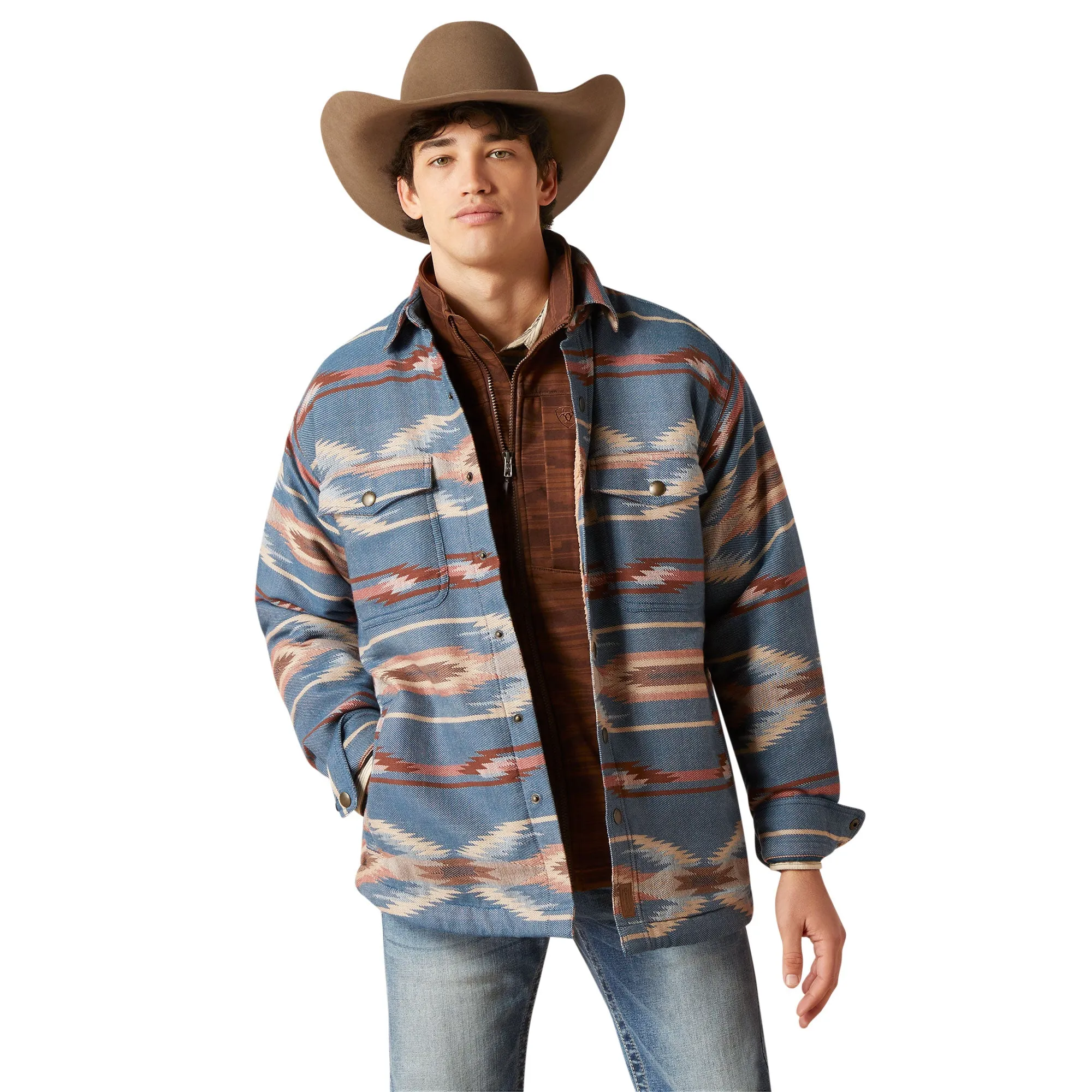 Ariat Men's Retro Chimayo Aztec Sailor Blue Shirt jacket 10046025