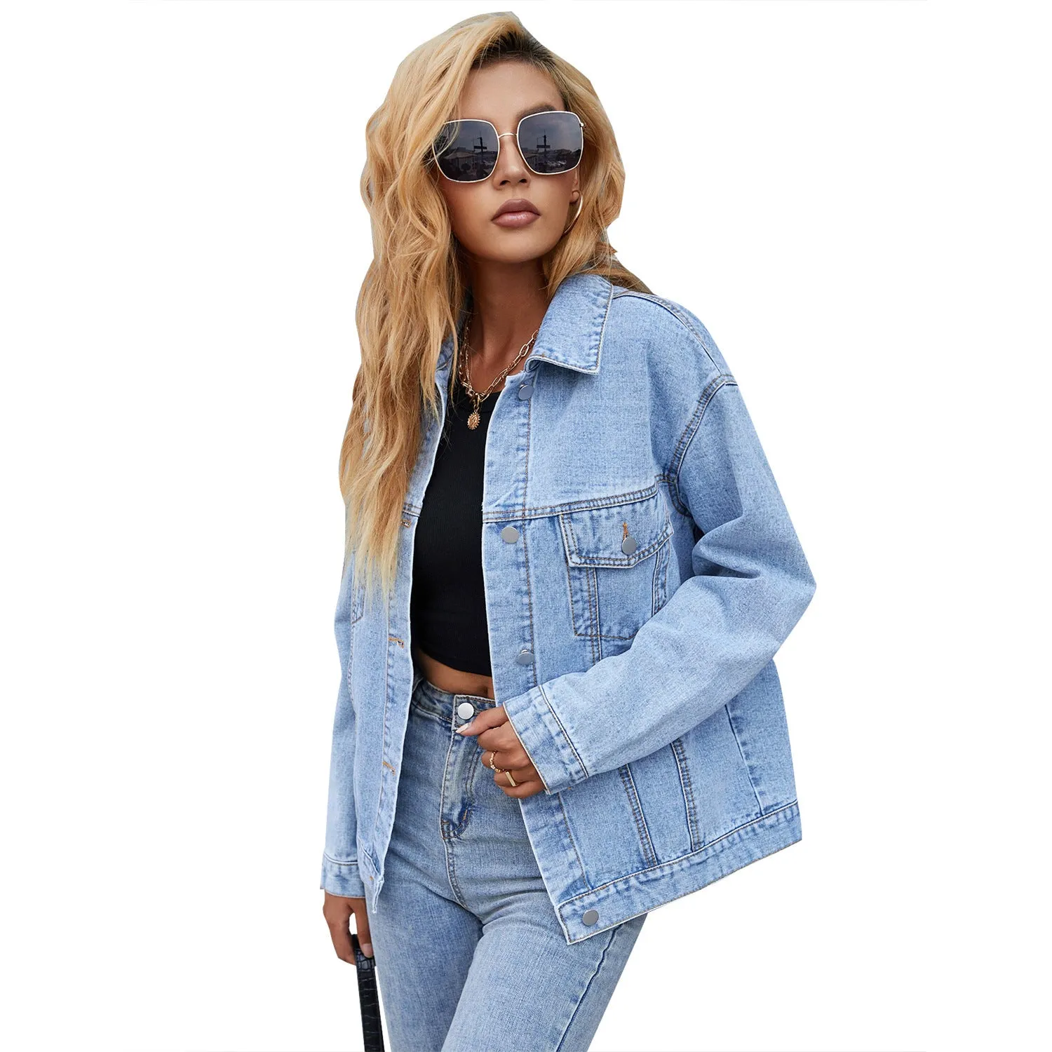 Autumn Loose Boyfriend Style Jacket Wholesale Women Clothing