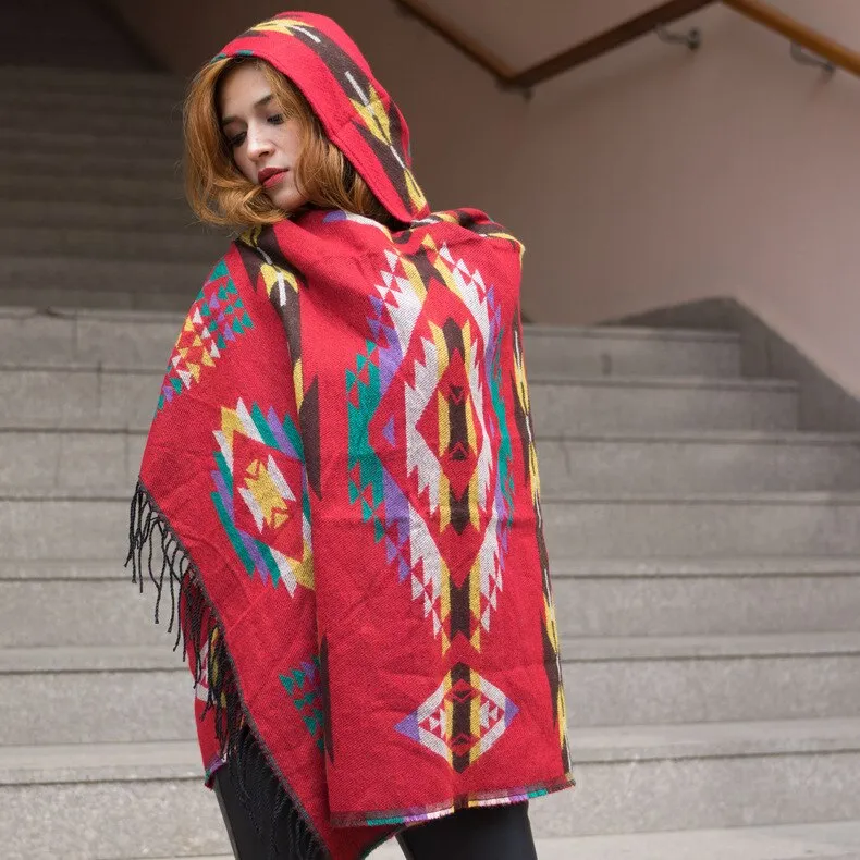 Aztec Style Multifunction Poncho