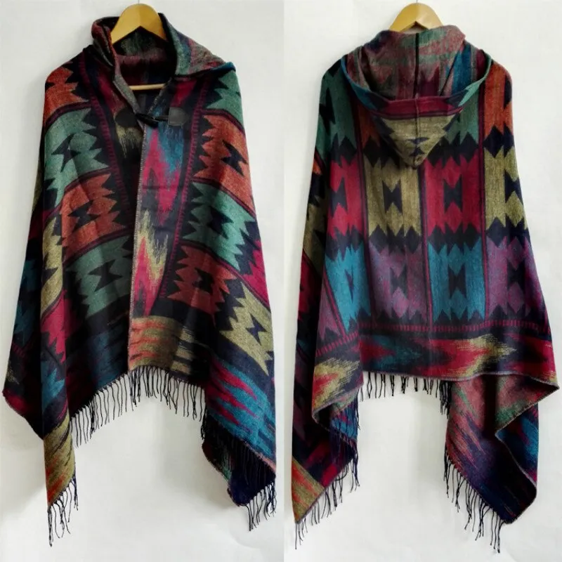 Aztec Style Multifunction Poncho