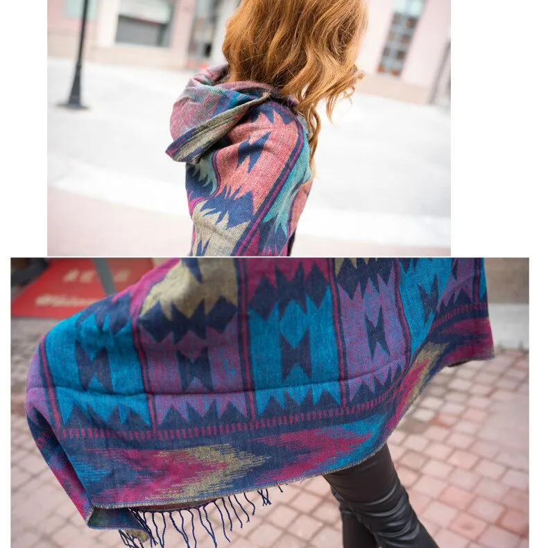 Aztec Style Multifunction Poncho