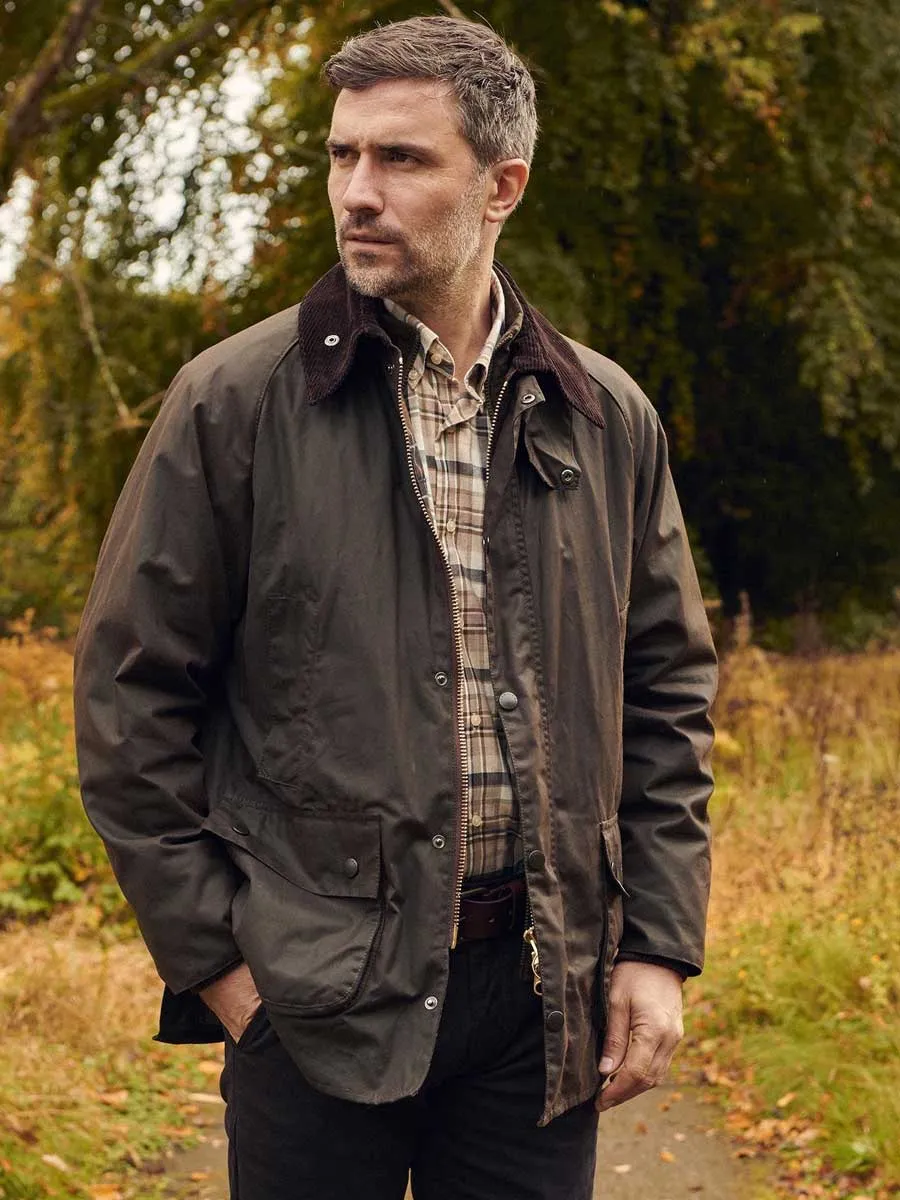 BARBOUR Beaufort Wax Jacket - Mens - Rustic