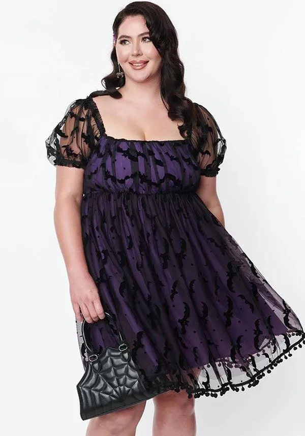 Bat Mesh [Purple] | BABYDOLL DRESS*