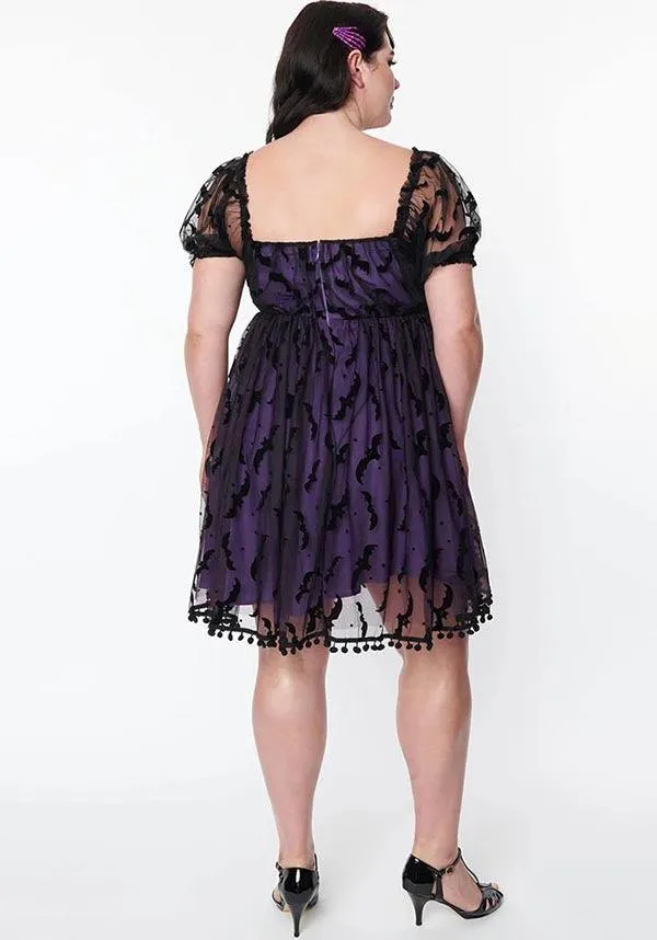 Bat Mesh [Purple] | BABYDOLL DRESS*