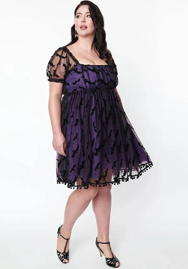 Bat Mesh [Purple] | BABYDOLL DRESS*