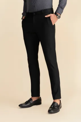 Black Zipper Formal Trousers