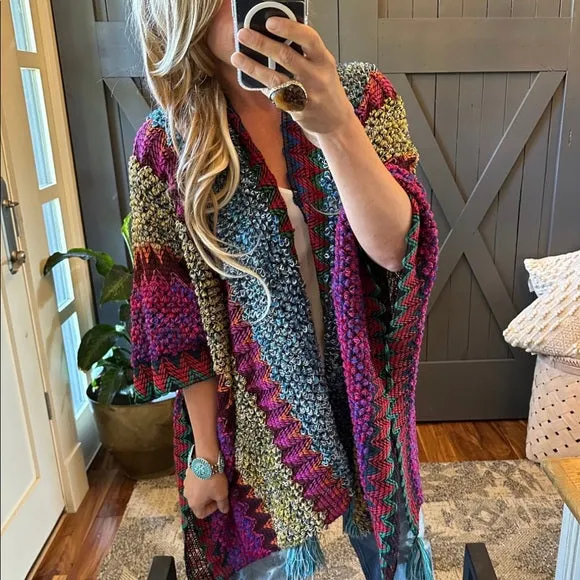 Bohemian Loom Cardigan Sweater