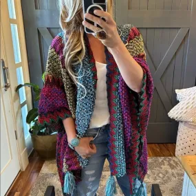 Bohemian Loom Cardigan Sweater