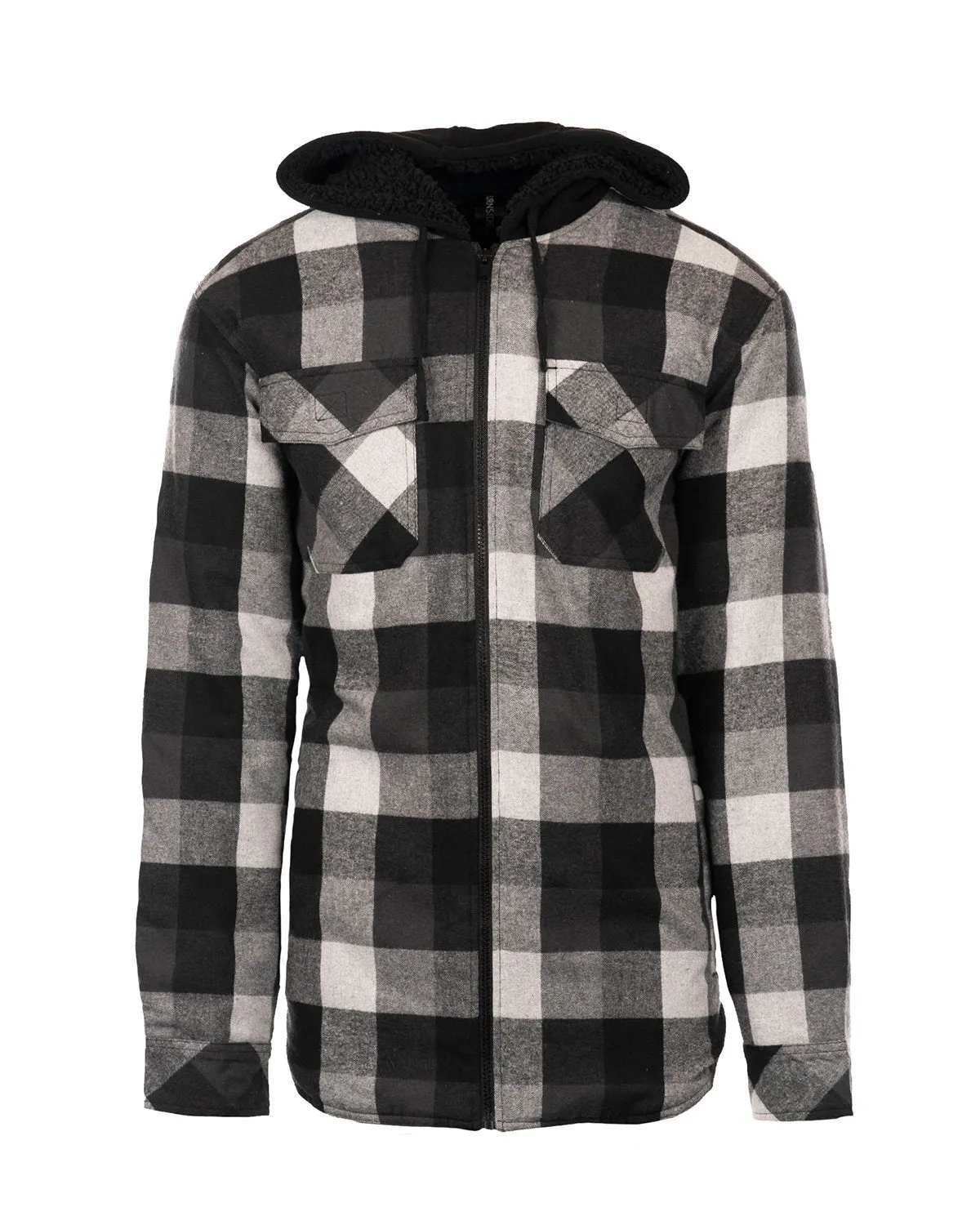 Burnside Men's Hooded Flannel Jacket B8620