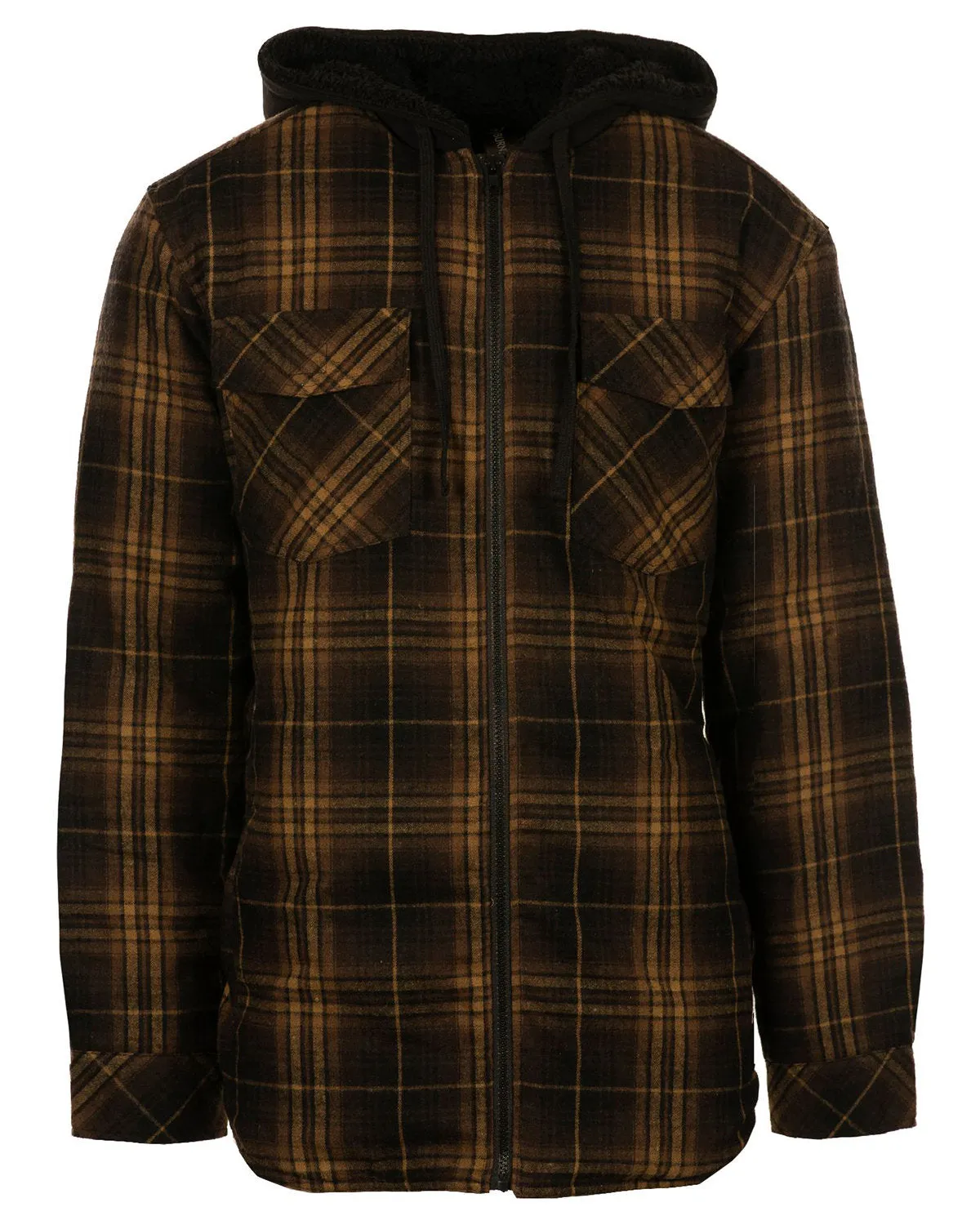 Burnside Men's Hooded Flannel Jacket B8620