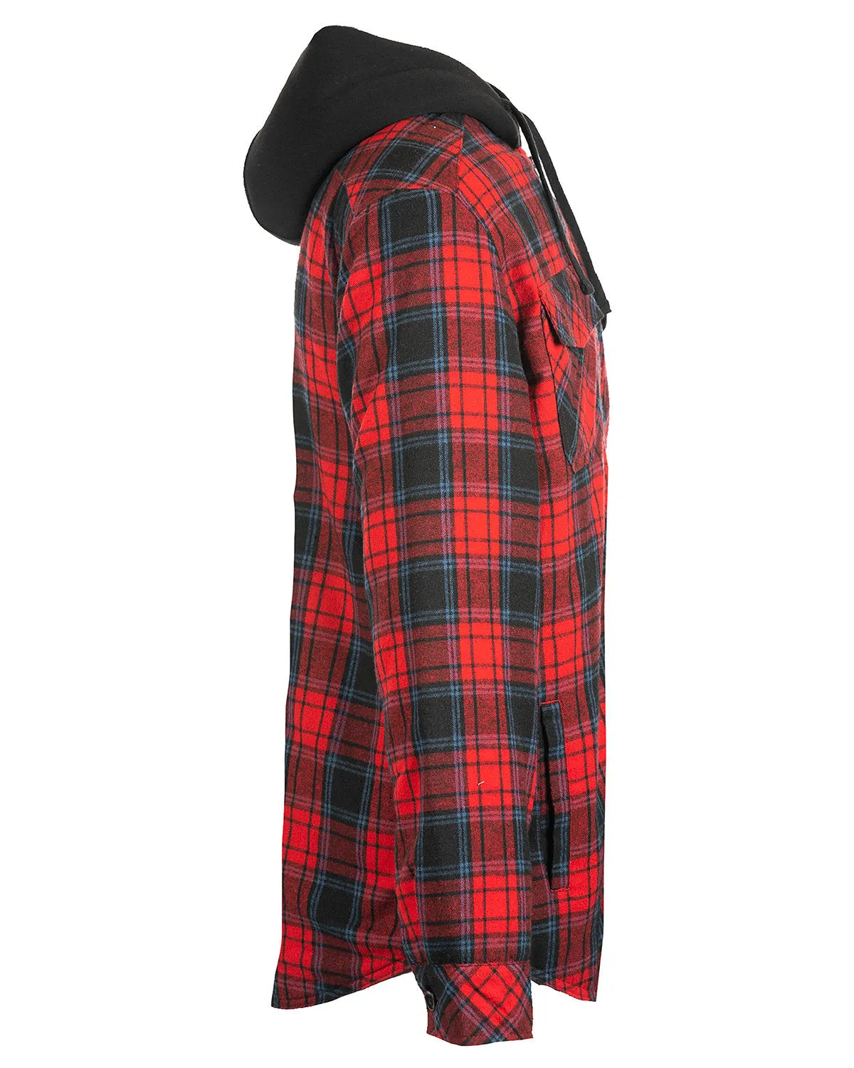 Burnside Men's Hooded Flannel Jacket B8620