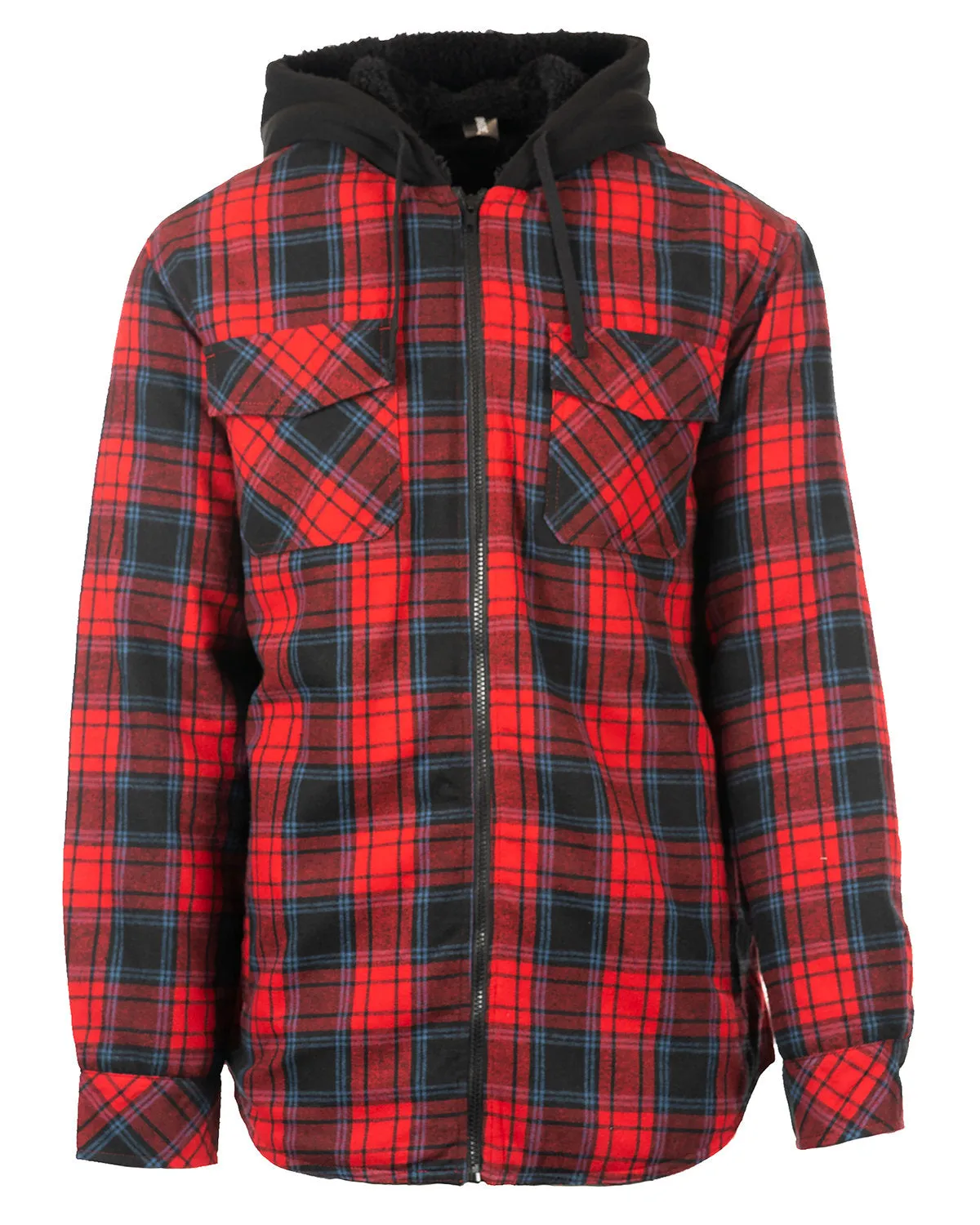 Burnside Men's Hooded Flannel Jacket B8620