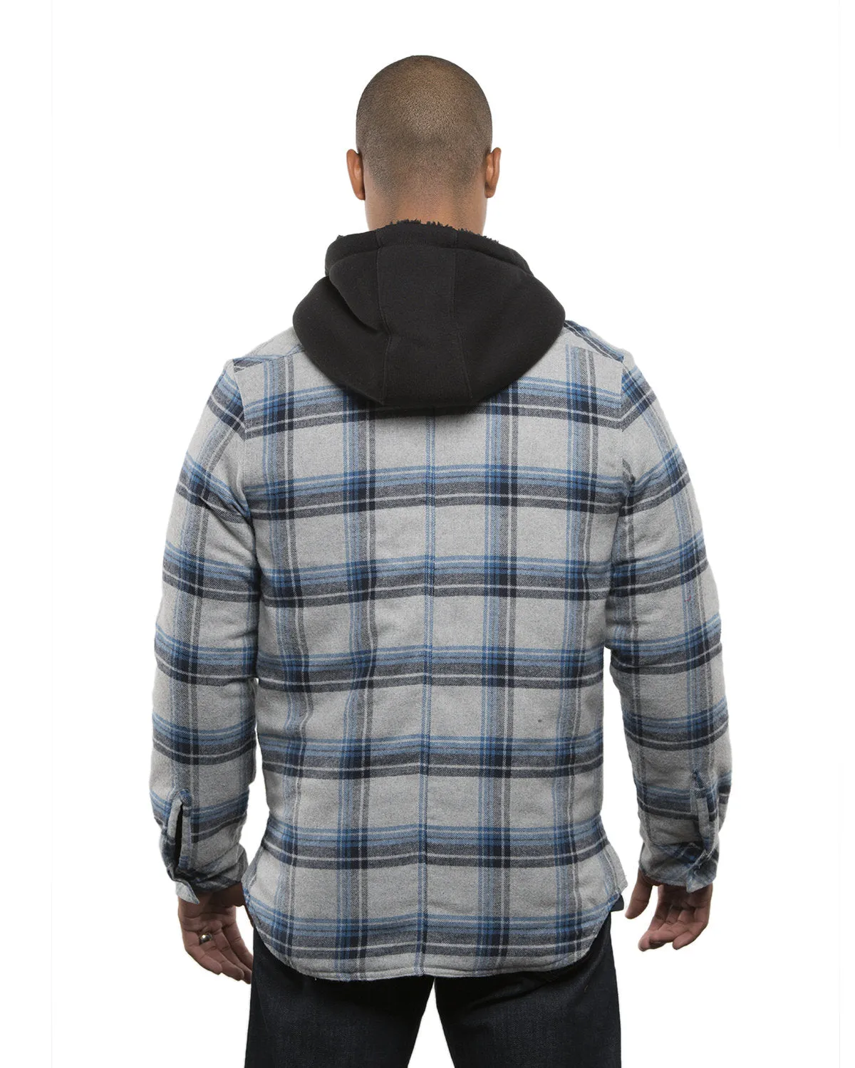 Burnside Men's Hooded Flannel Jacket B8620