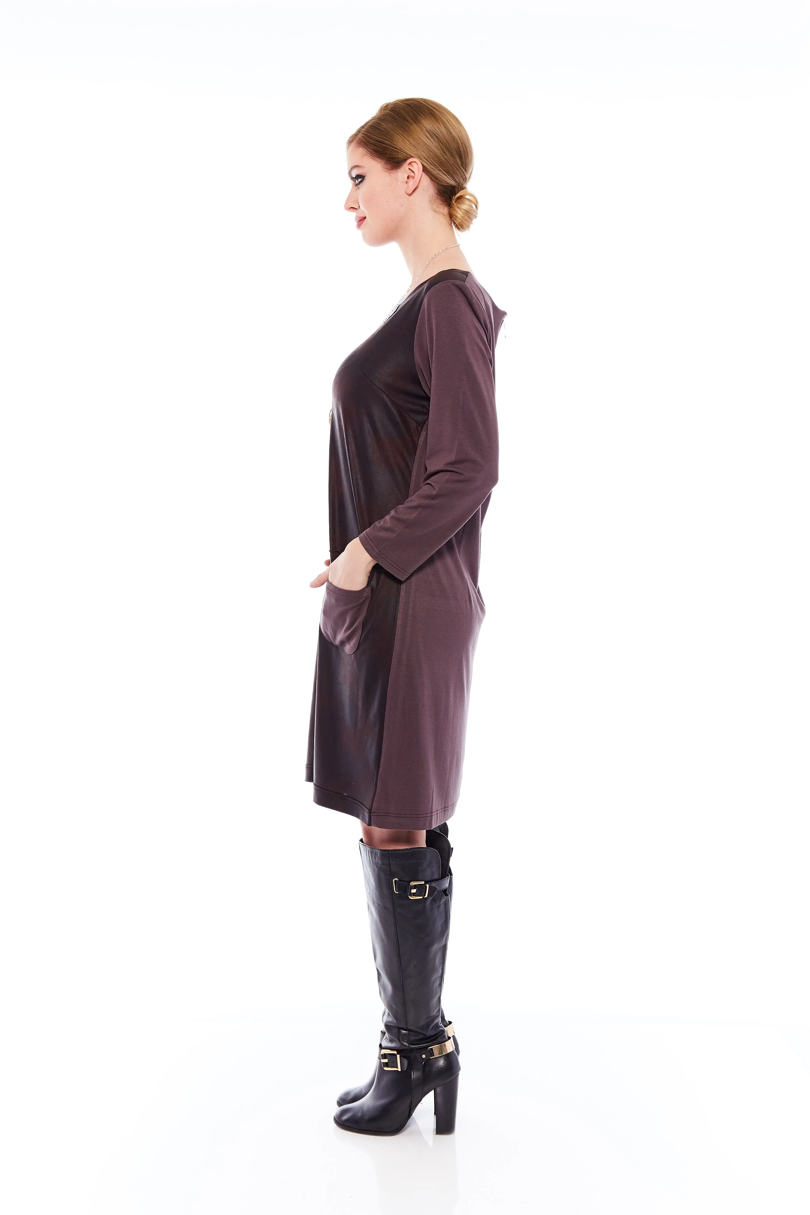 Buy Women's Long Sleeve Brown Midi Dresses Online