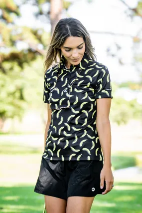 CA Ladies Funky Golf Shirt | Black Bananas