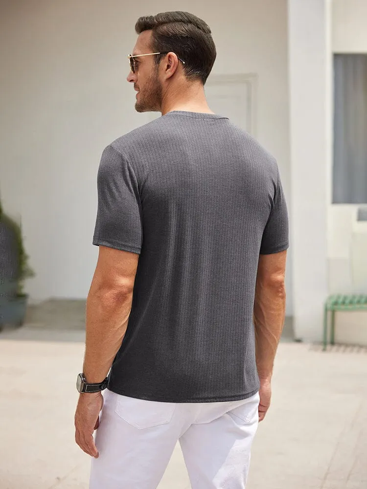 Casual 2-Pack Stretch Ribbed Shirts (US Only)