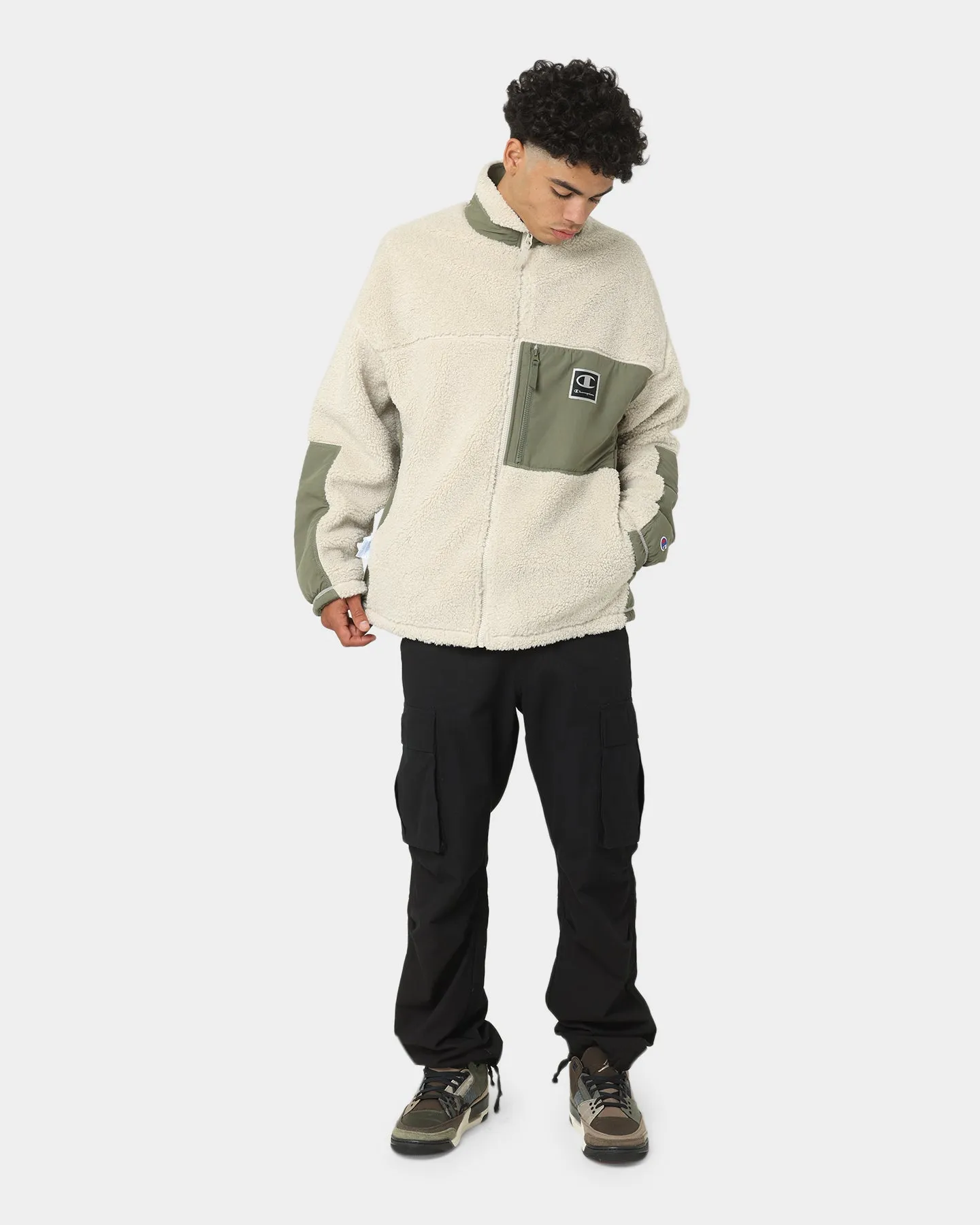 Champion RB Mix Media Jacket Cargo Olive