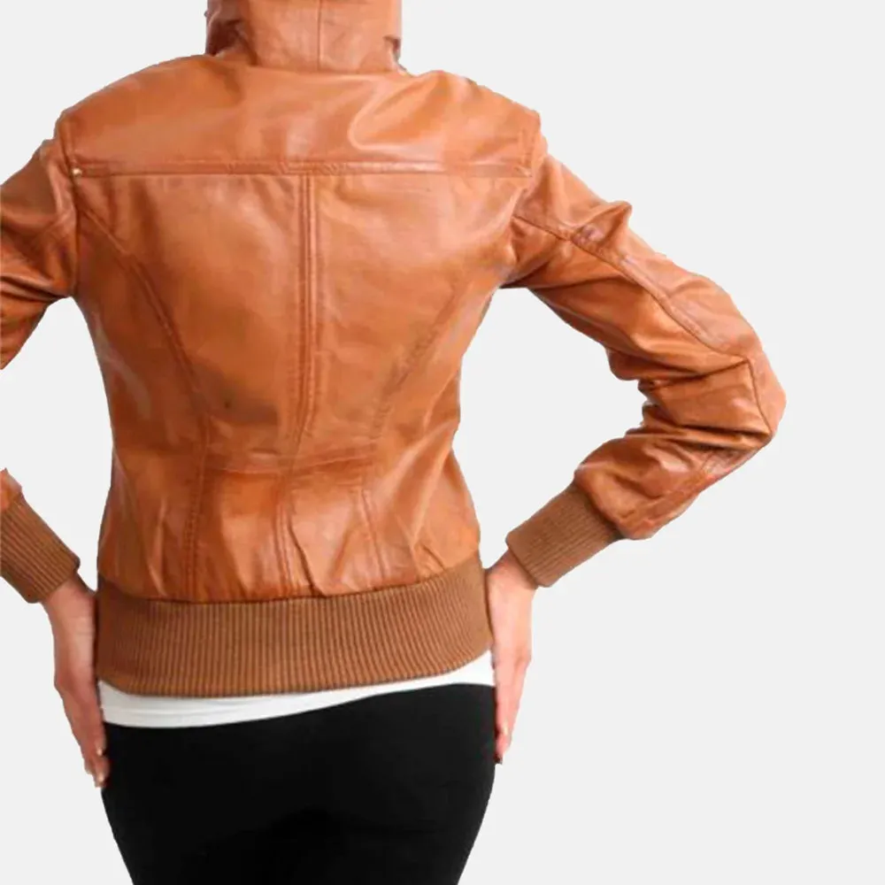 City Slicker Women's Leather Bomber Jacket