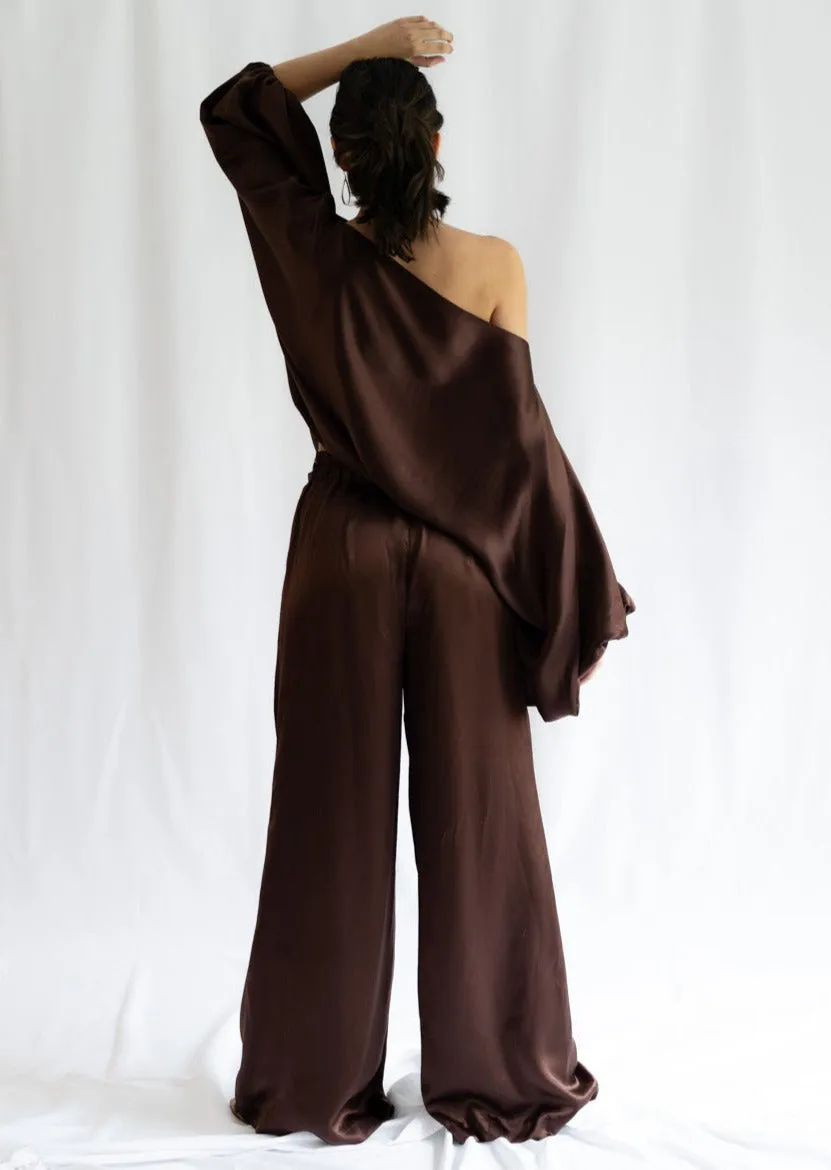 Claudia Silk Balloon sleeve blouse