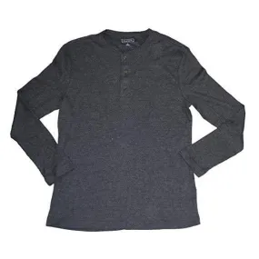 Club Room Thermal Waffle Knit Long Sleeve Henley Shirt